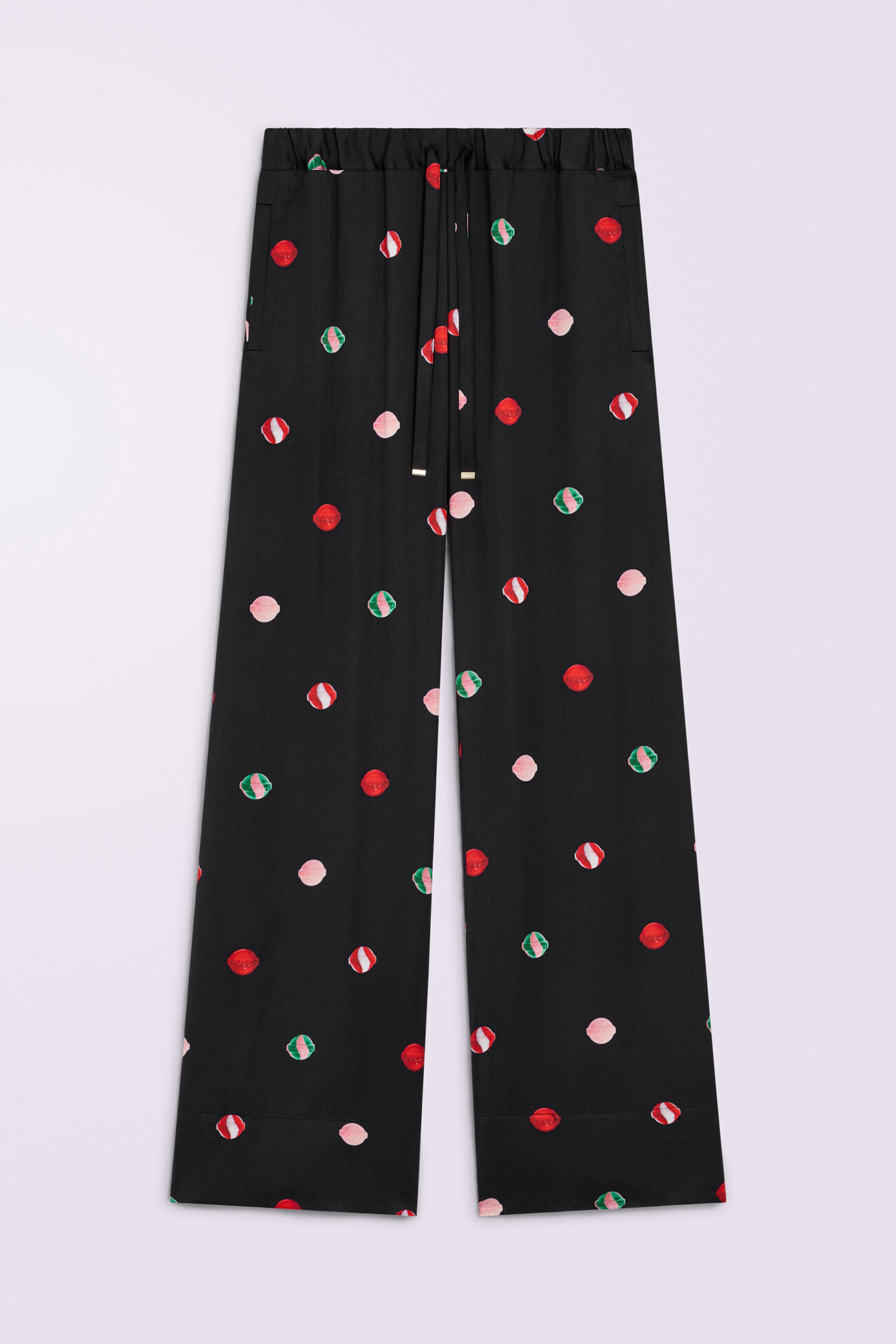 Lollipop Print Trousers Black