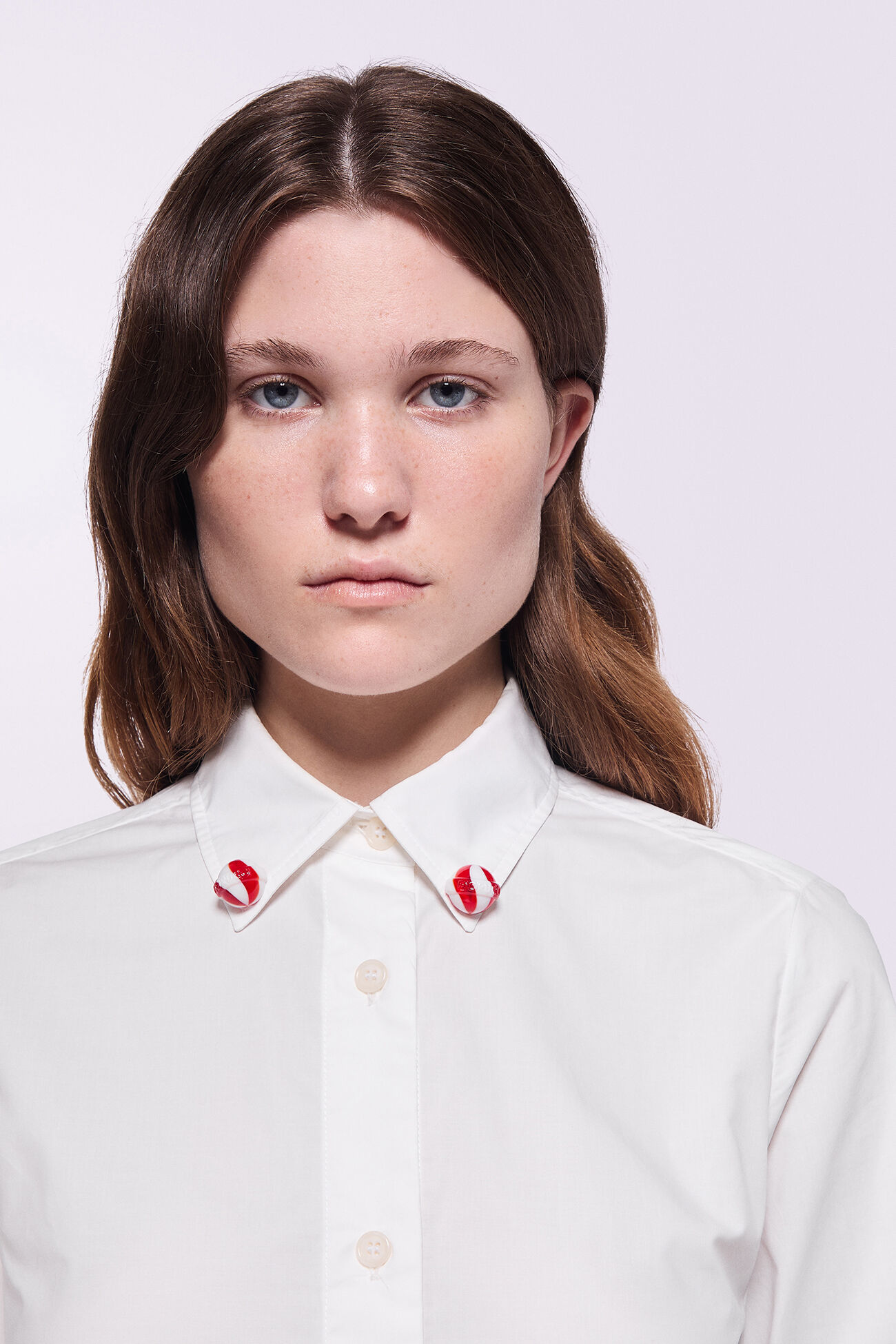 Lollipop Button-Down Shirt White