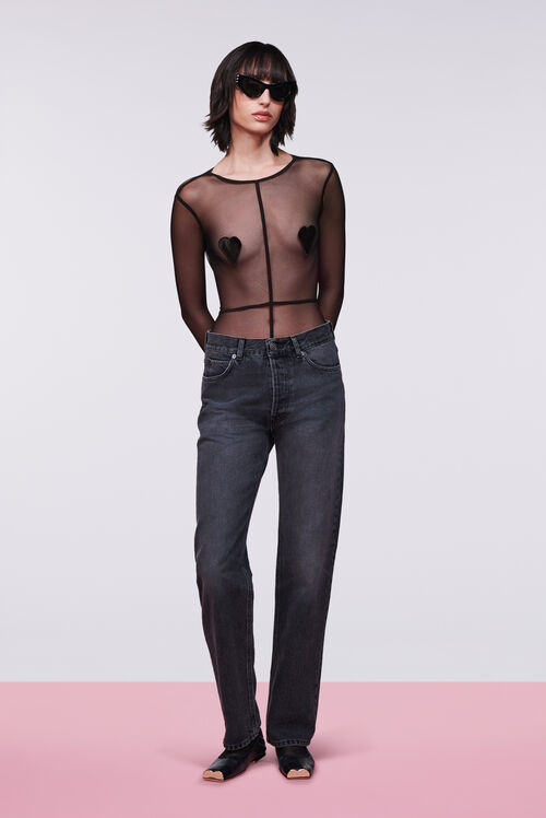 Straight Fit Jeans Black