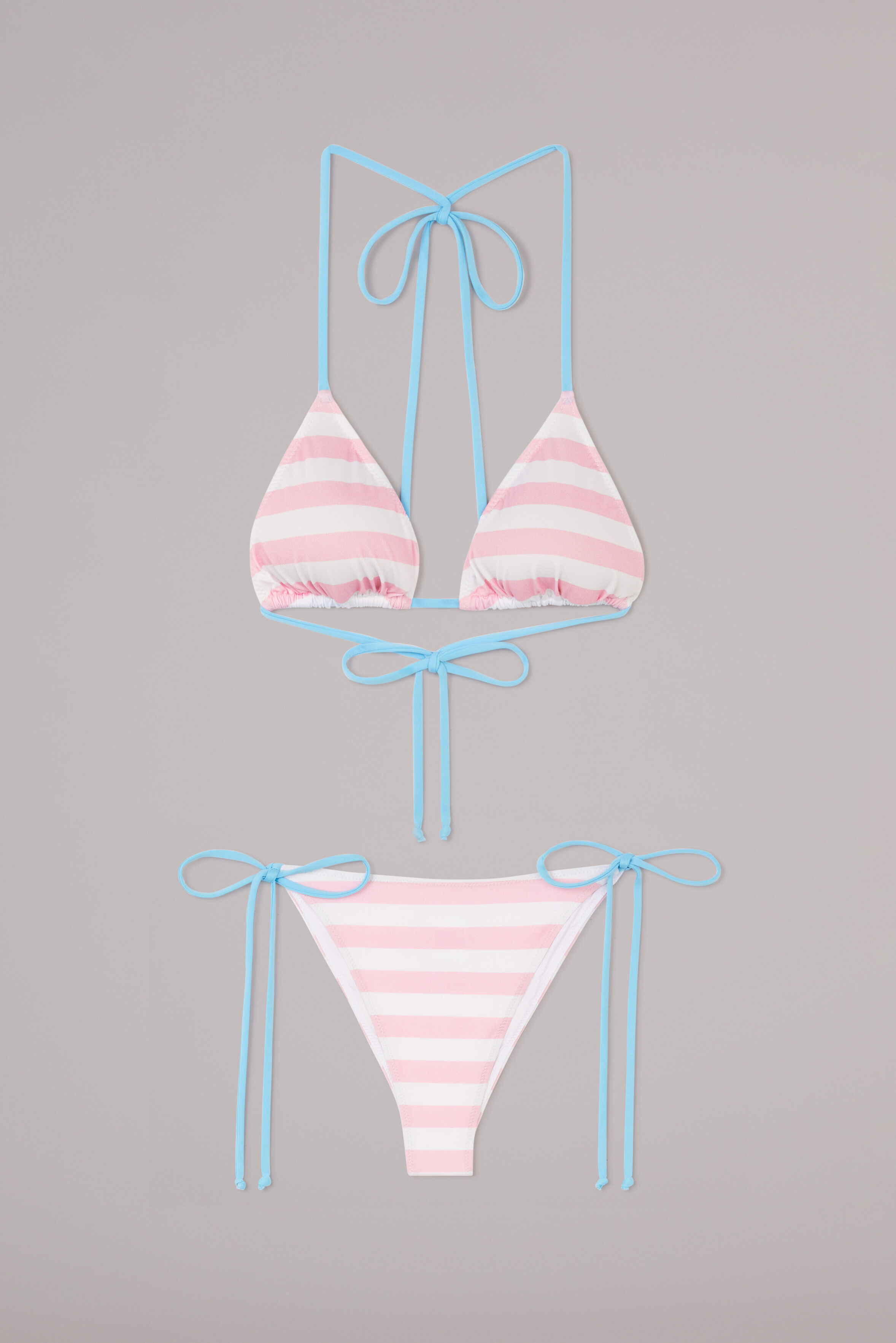 MC2 Stripe Bikini Bottom Pink