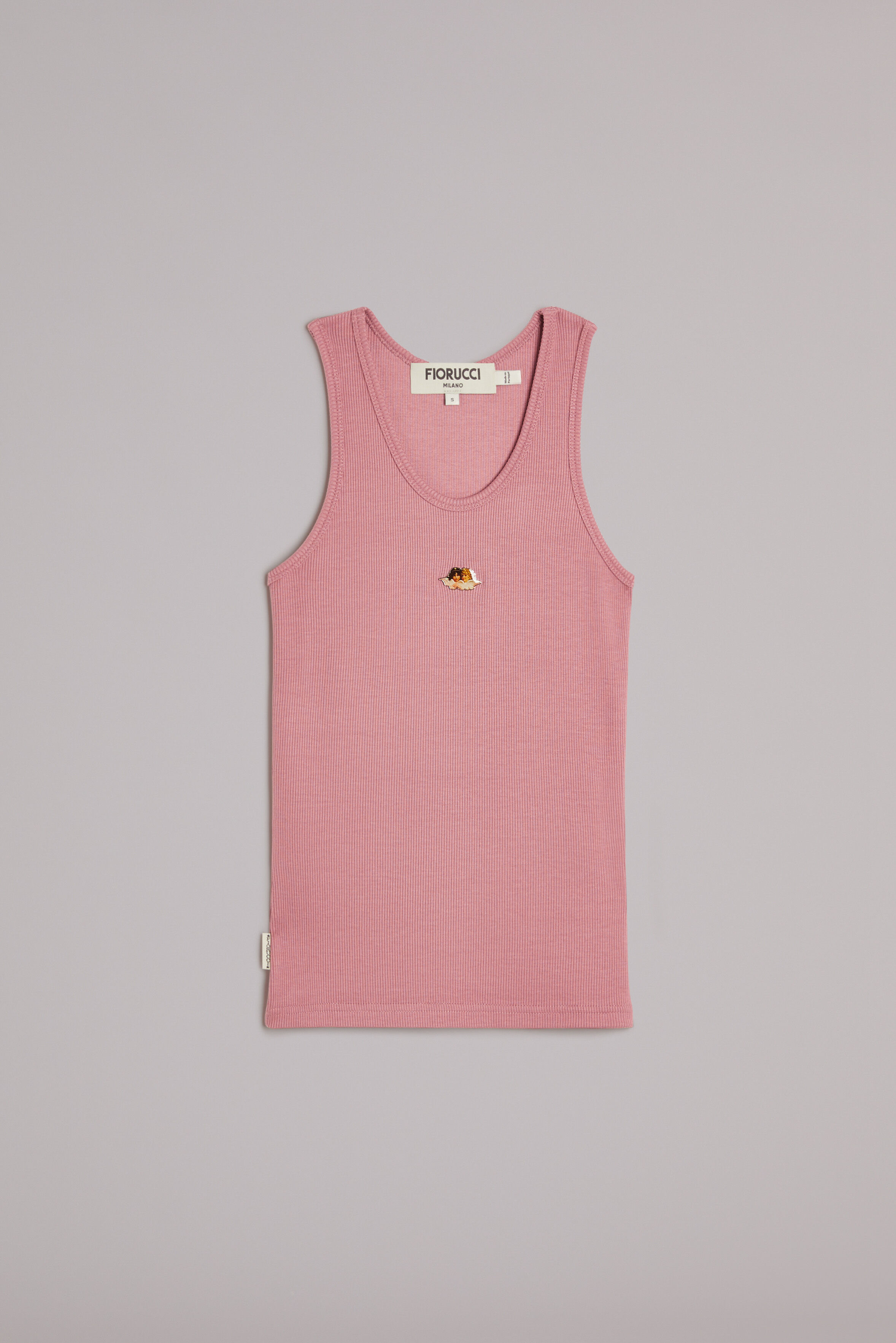 Fiorucci Official Online Store Icon Angels Plaque Vest Pink Fiorucci