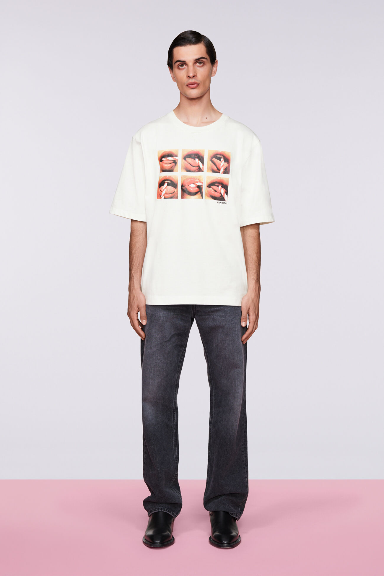 Unisex Mouth Graphic T-Shirt White