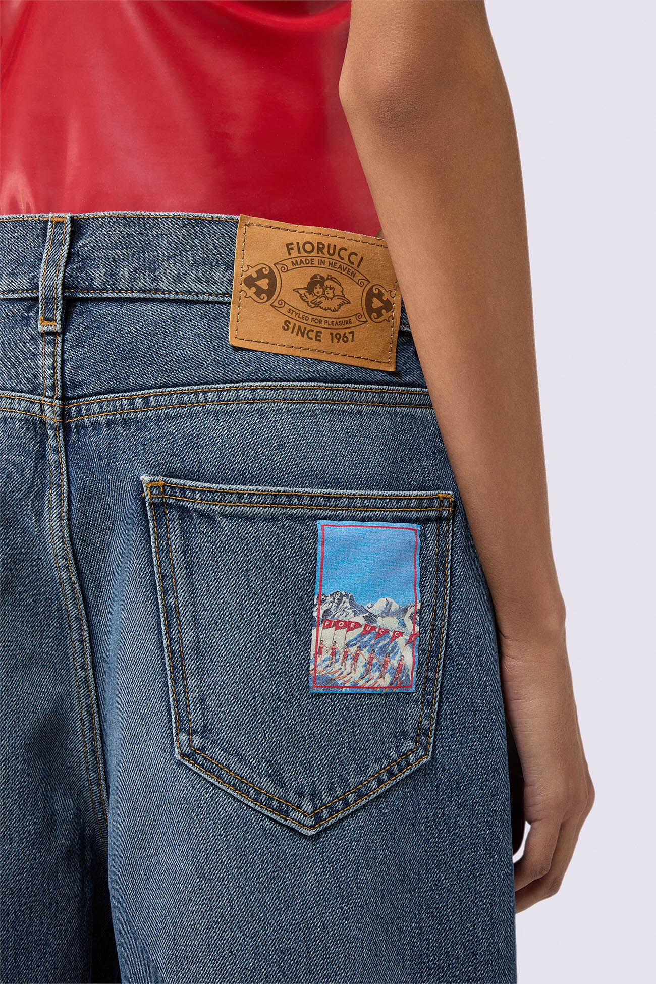 Winter Waterskiing Baggy Jeans Mid Blue