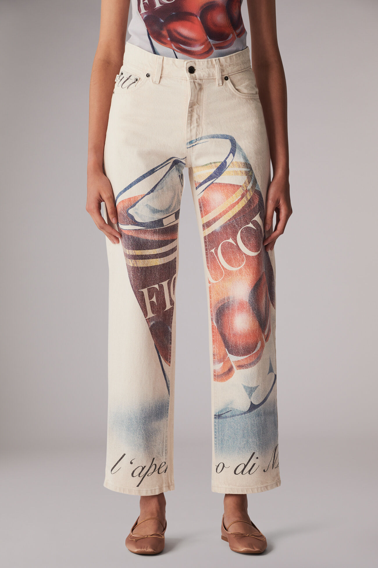 Fiorucci Official Online Store | L'aperitivo Graphic Jeans Fiorucci Official Online Store | L'aperitivo Graphic Jeans