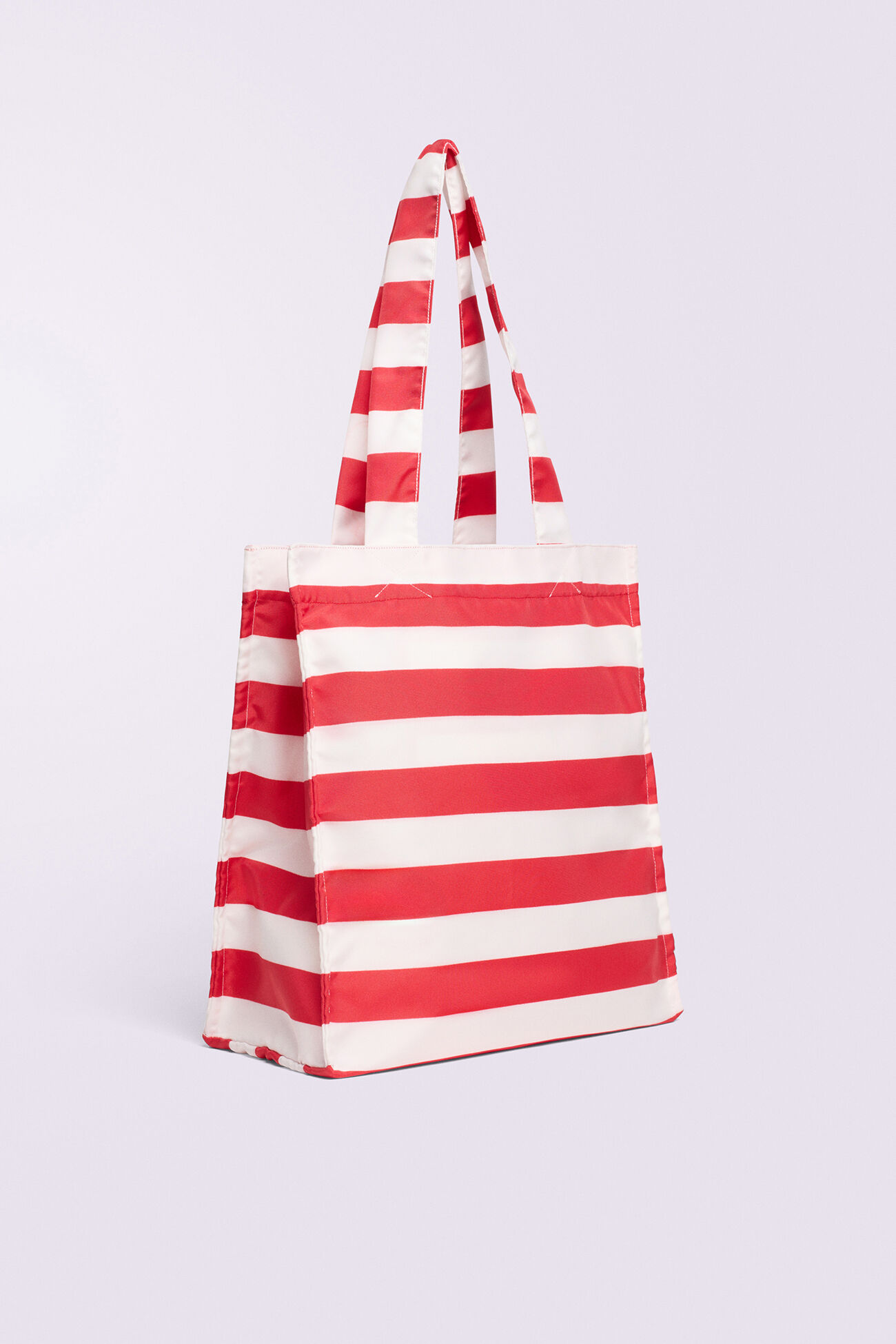 Stripe Logo Tote Bag Red