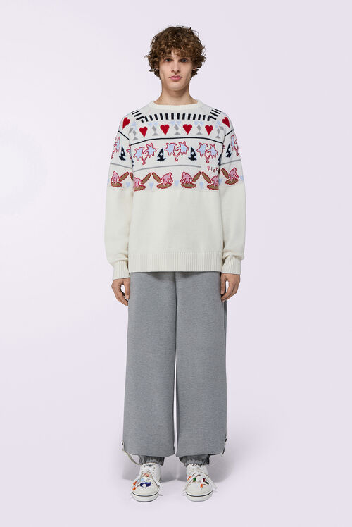 Tropical Fair Isle Jumper Cream