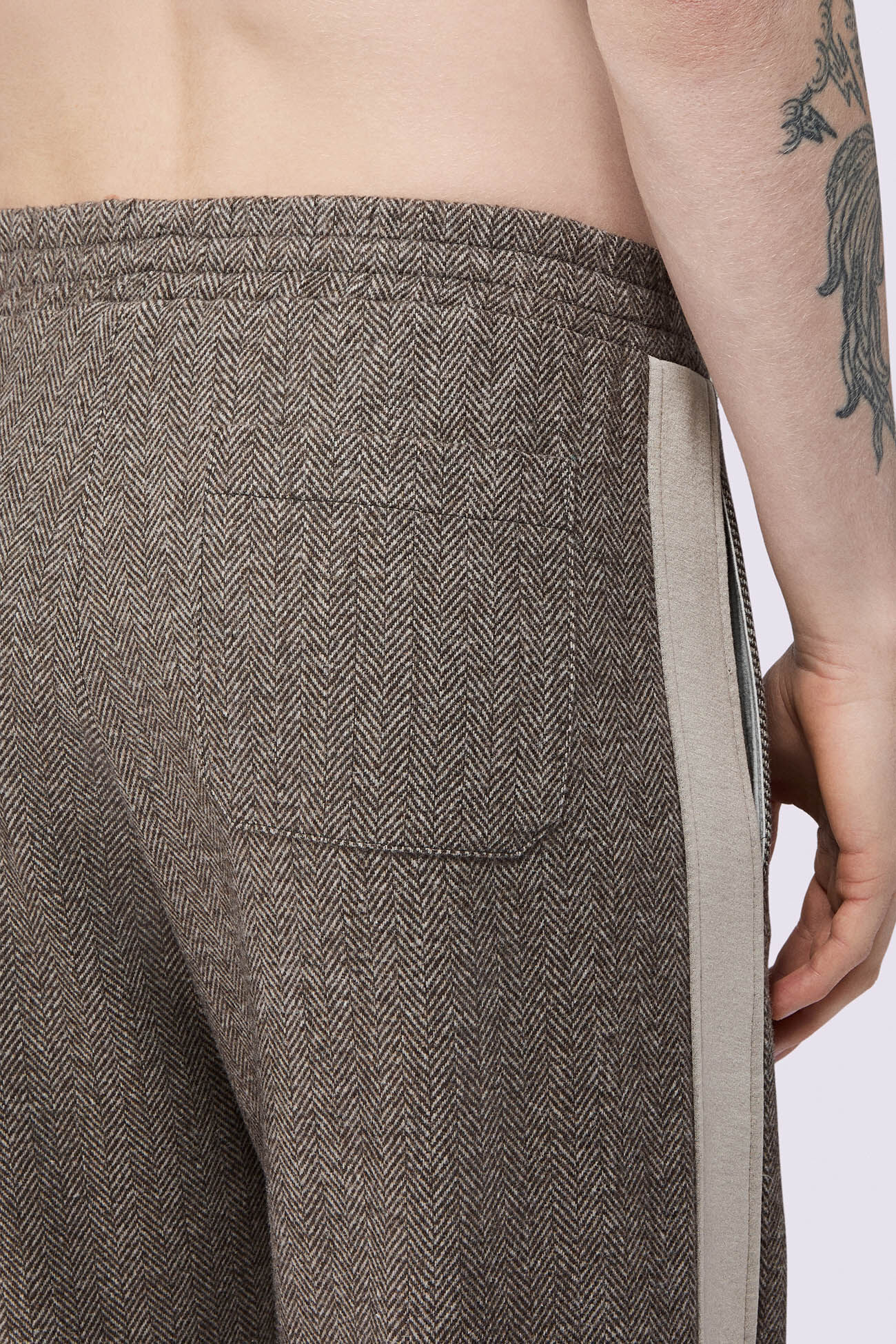 Herringbone Trousers Grey