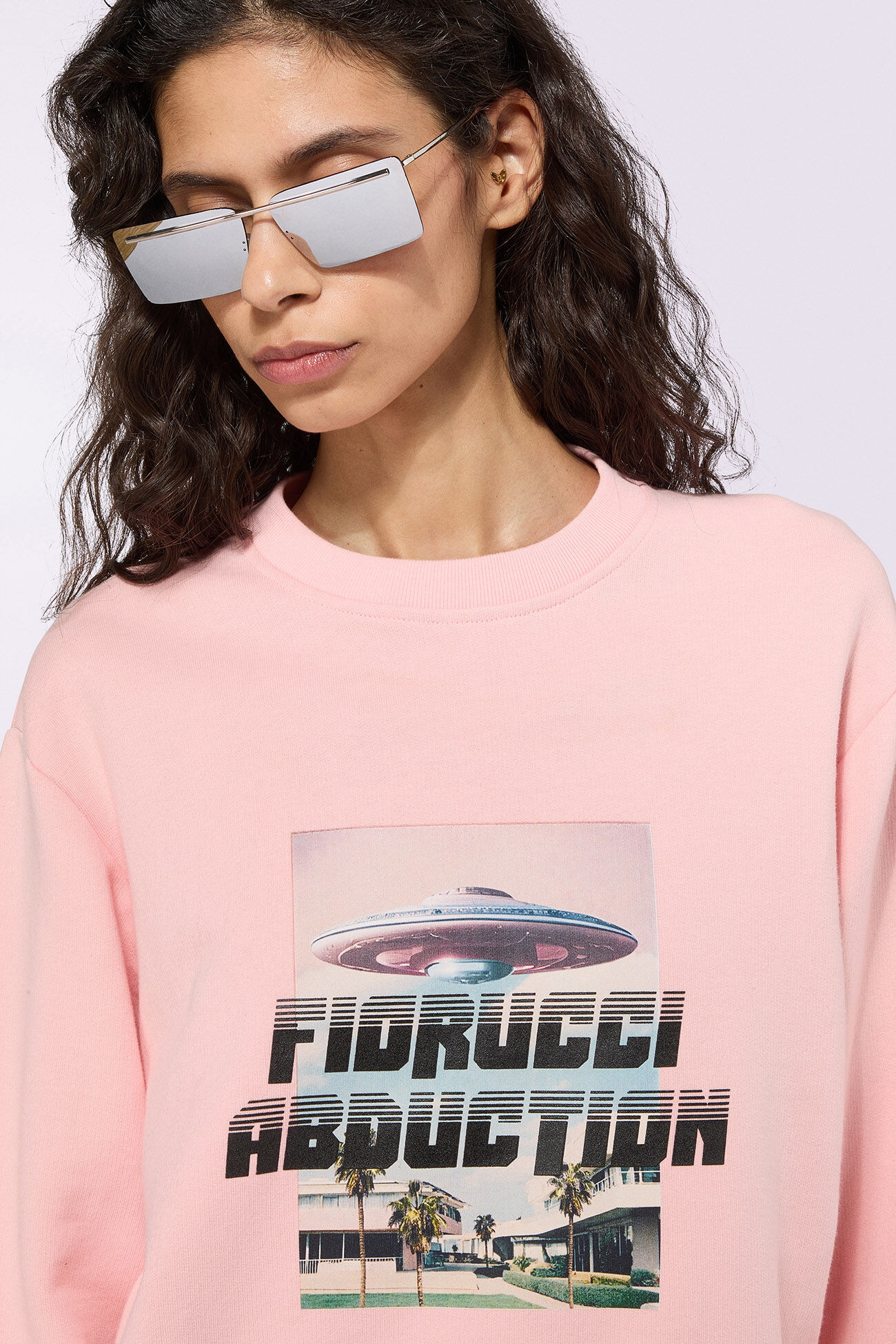 Abduction Regular Sweatshirt Pink