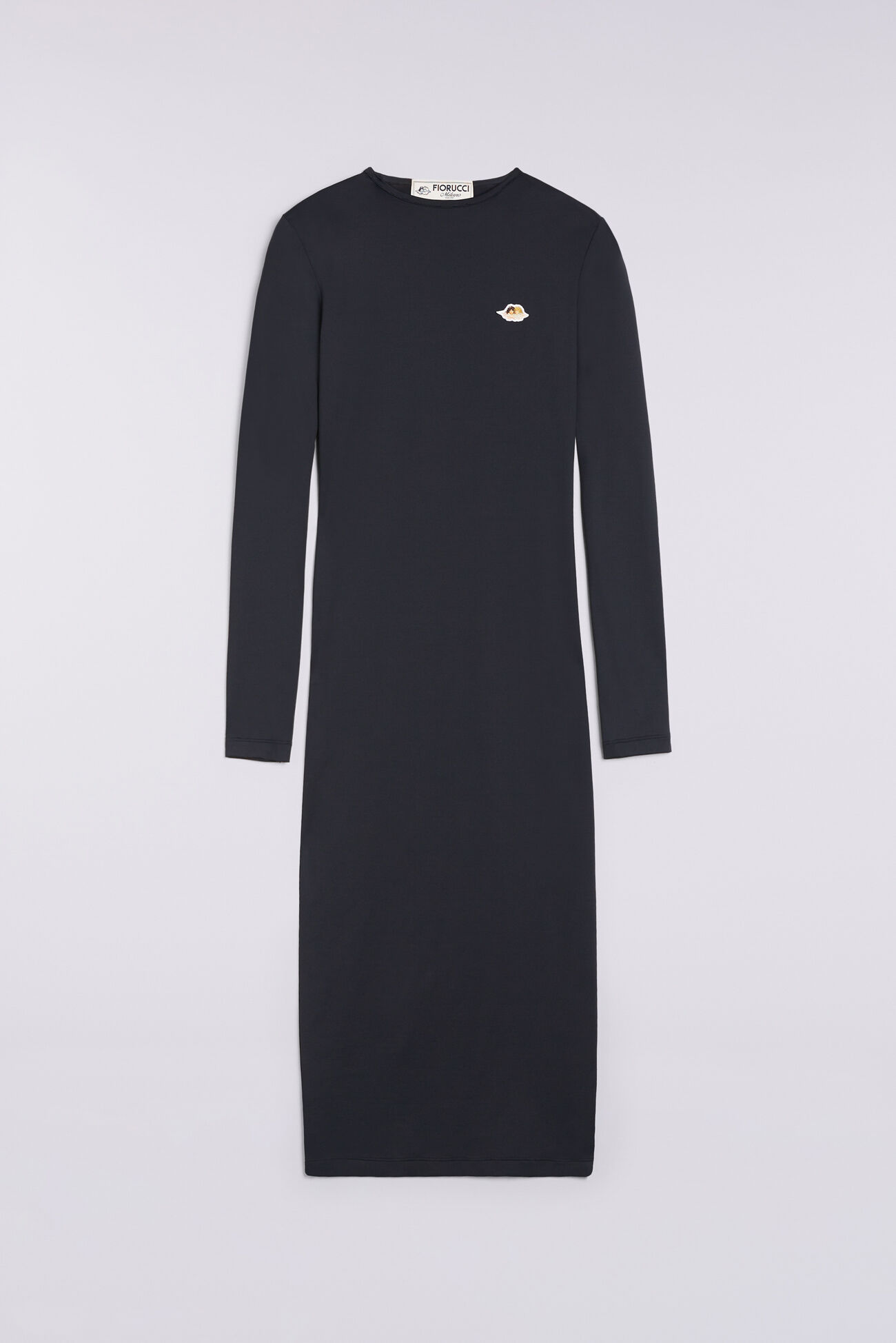 Angels Patch Midi Dress Black