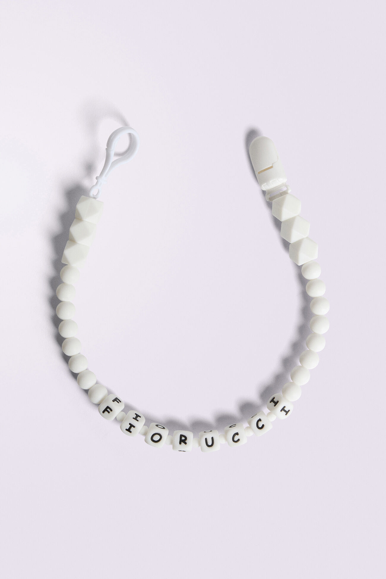 Beaded Bag Chain White