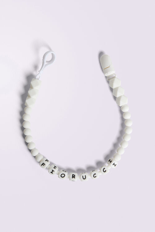 Beaded Bag Chain White