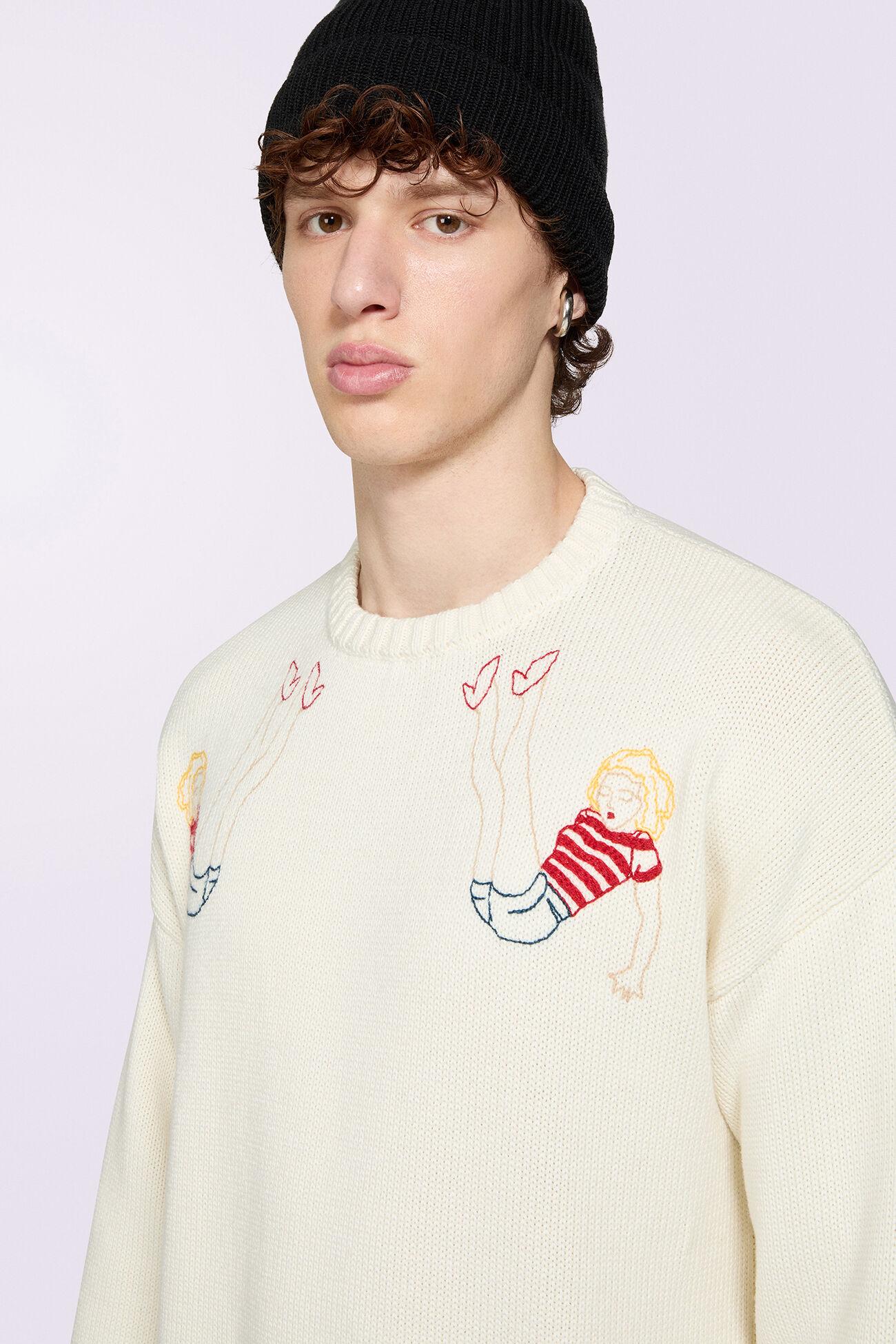 Pin Up Knit Jumper Off White