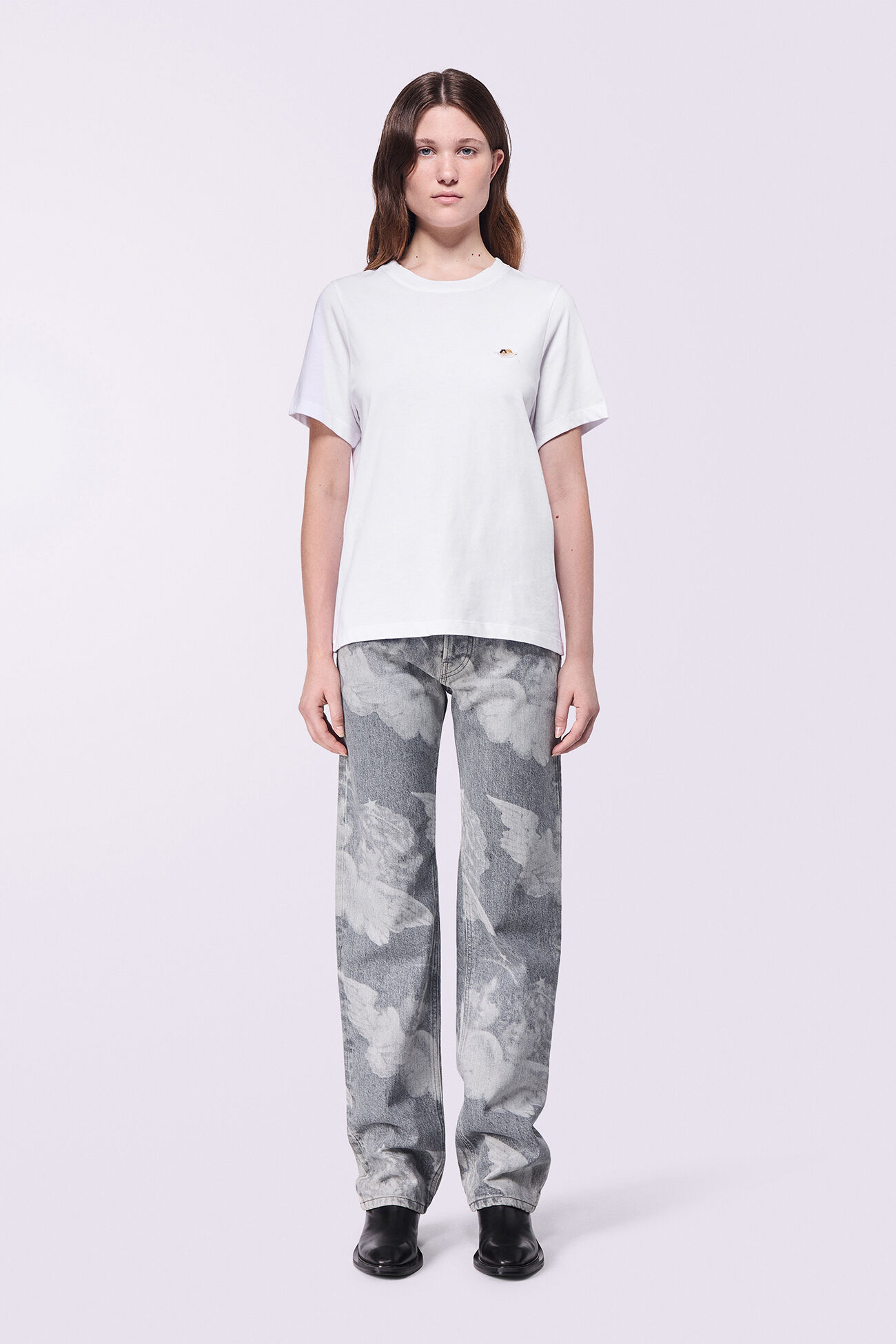 Unisex Angels Straight Fit Jeans Black