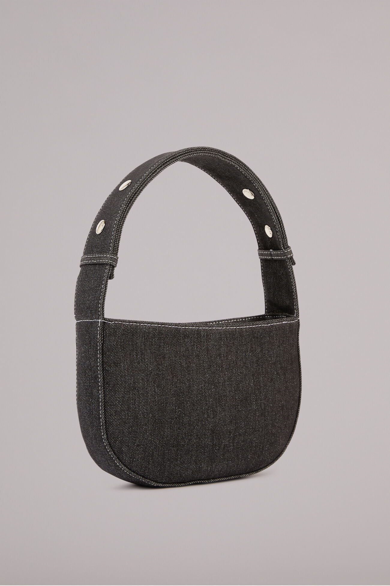 Angels Patch Denim Shoulder Bag Black