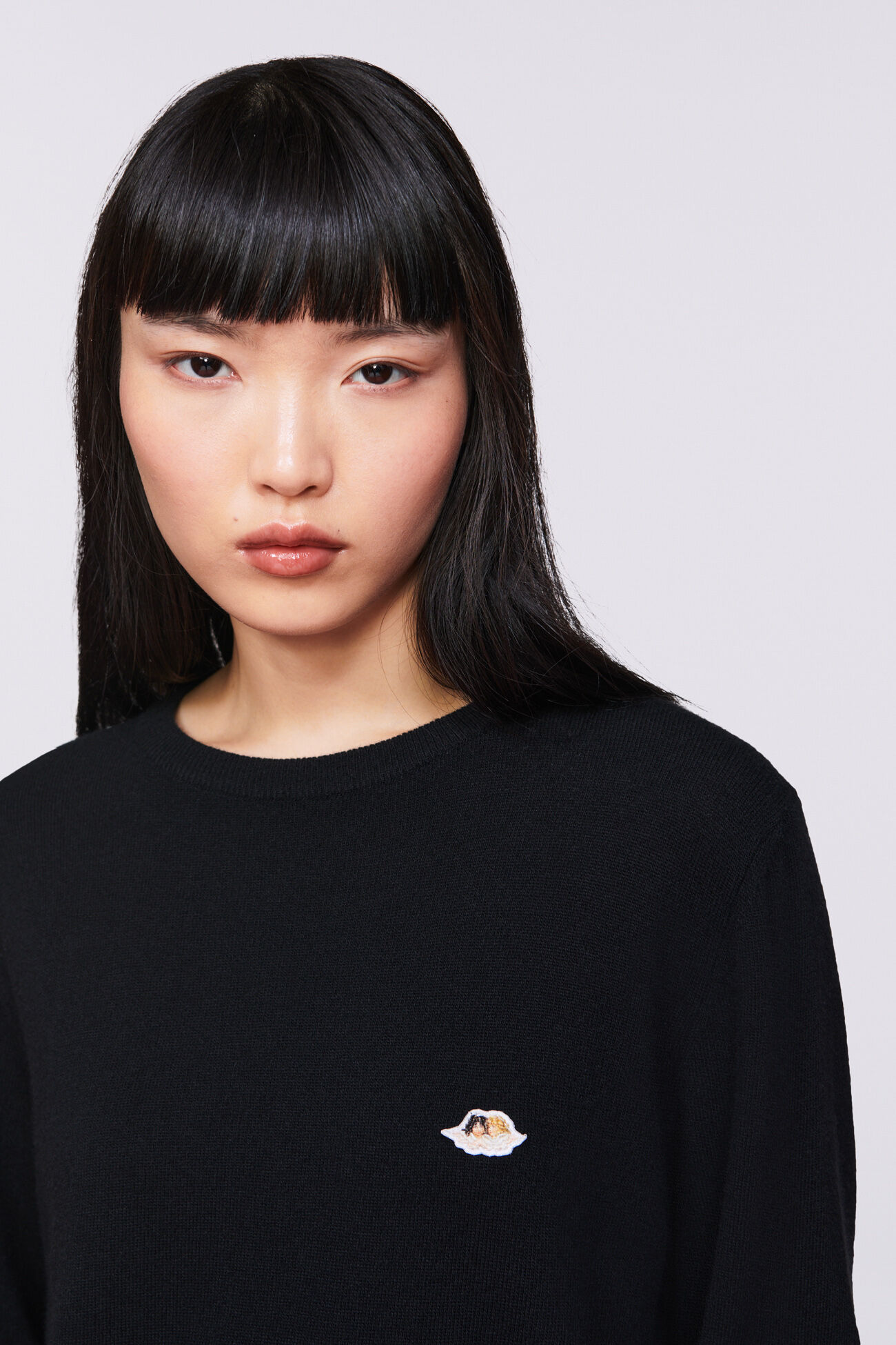 Angels Patch Knit Jumper Black