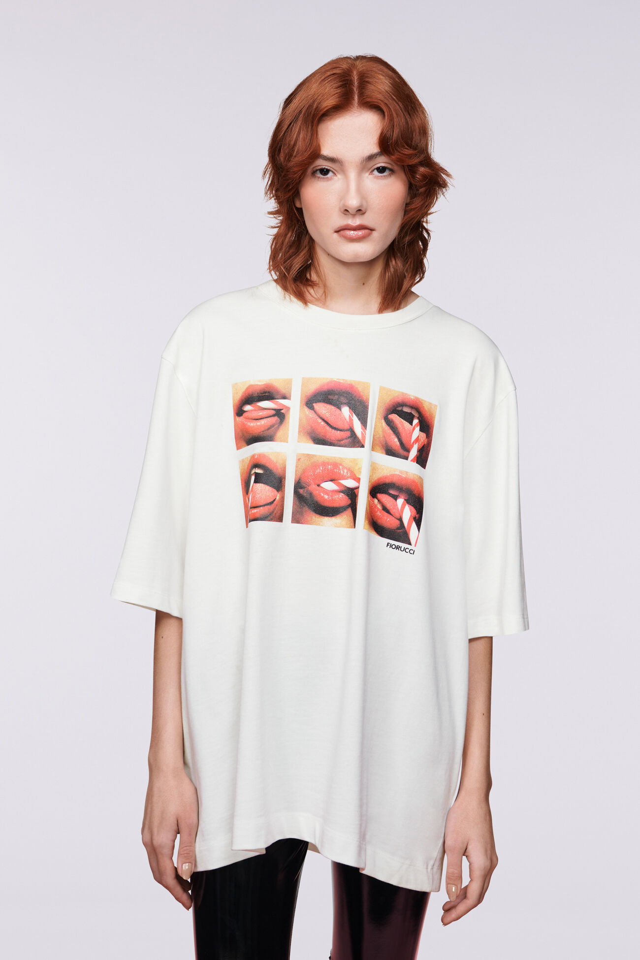 Unisex Mouth Graphic T-Shirt White