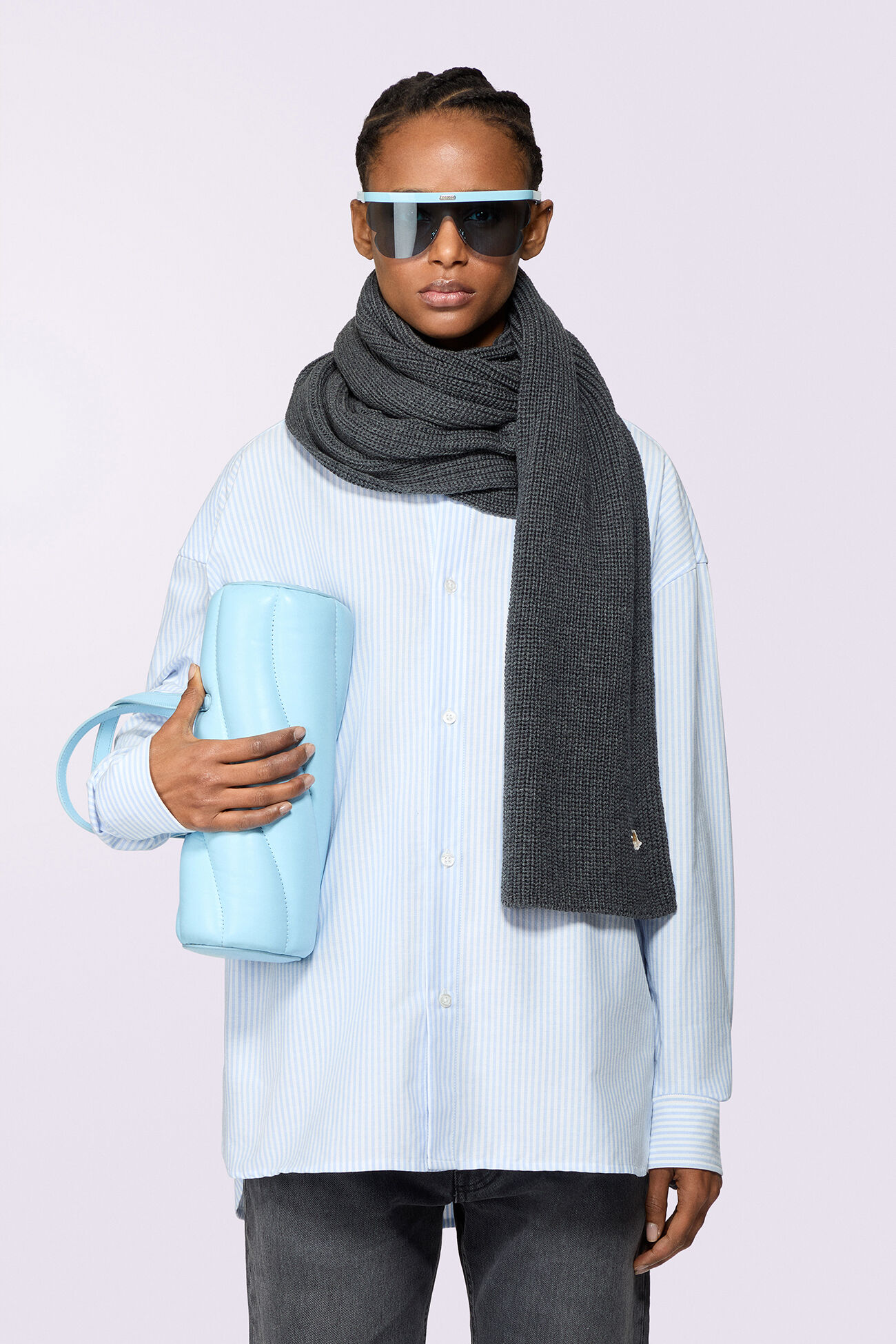 Angels Patch Scarf Grey