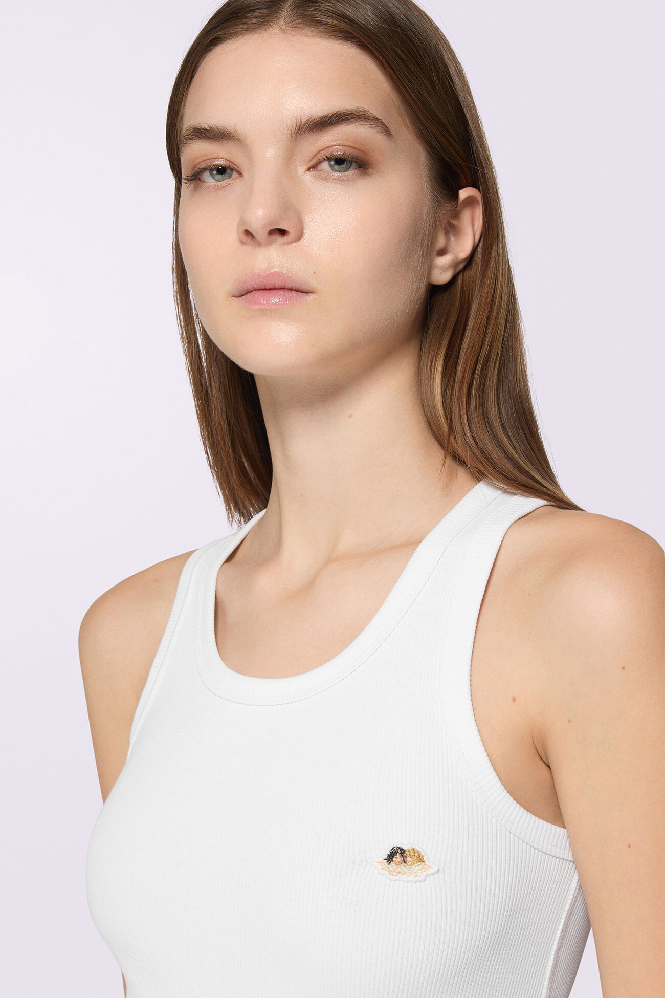 Angels Patch Tank Top White