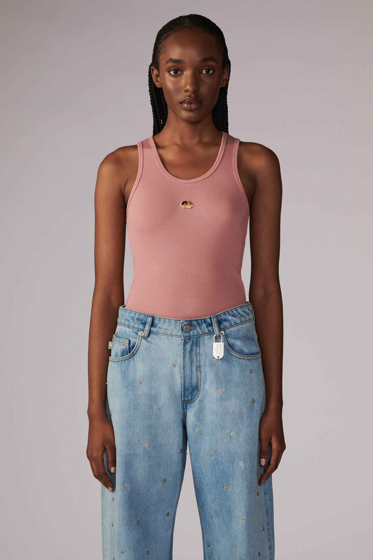 Icons vest pink top