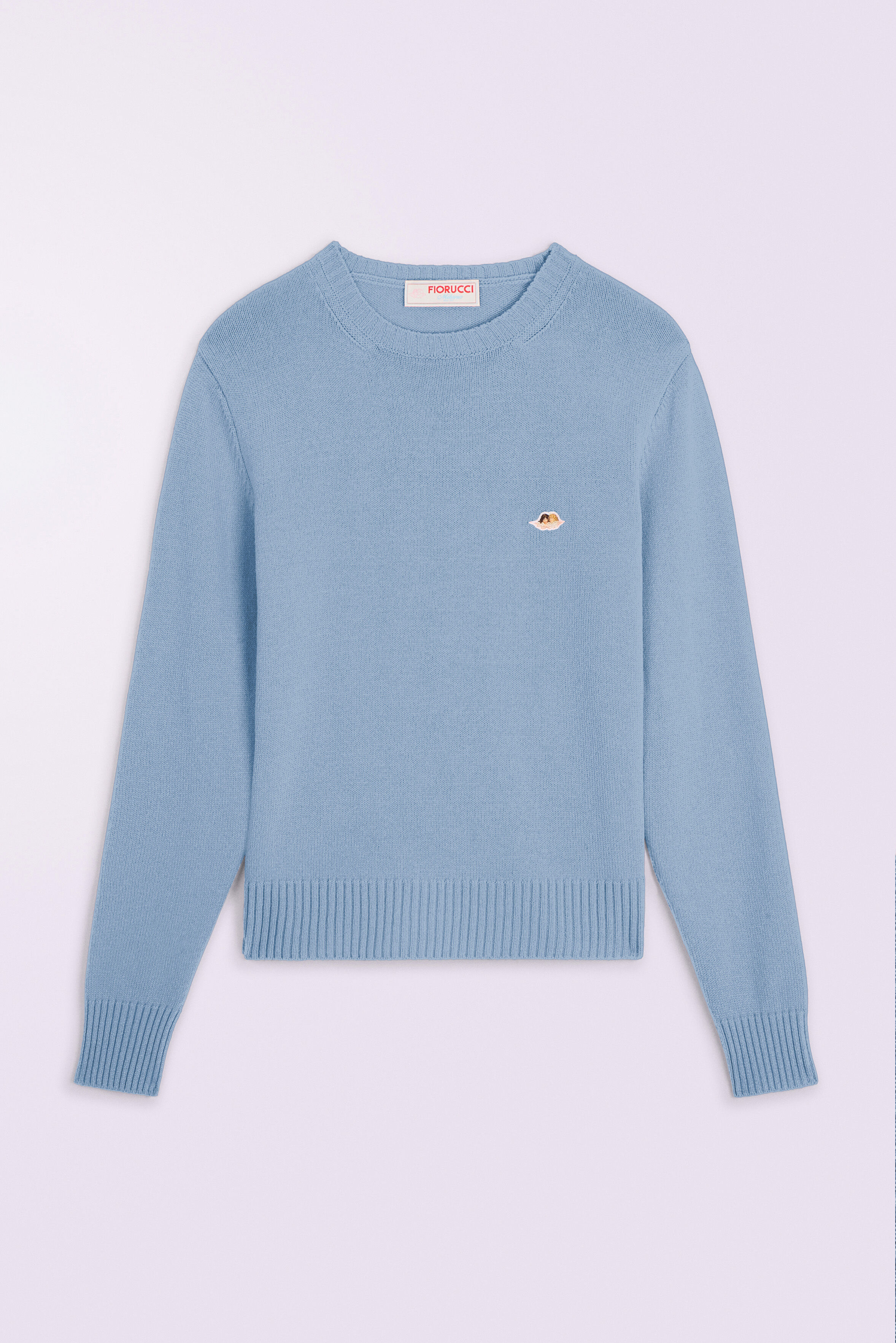Angels Patch Knit Jumper Light Blue
