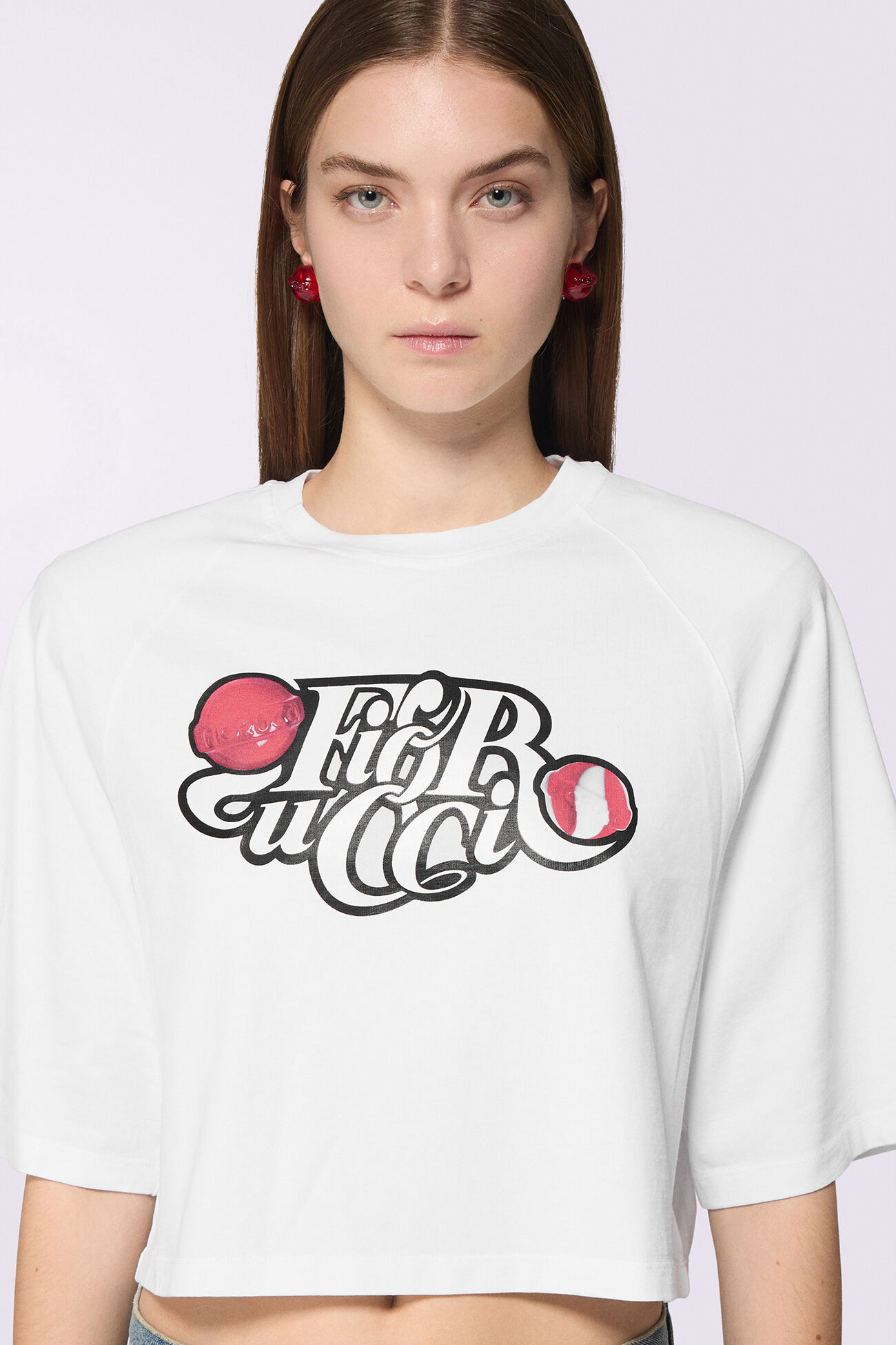 Lollipop Logo Crop T-Shirt White
