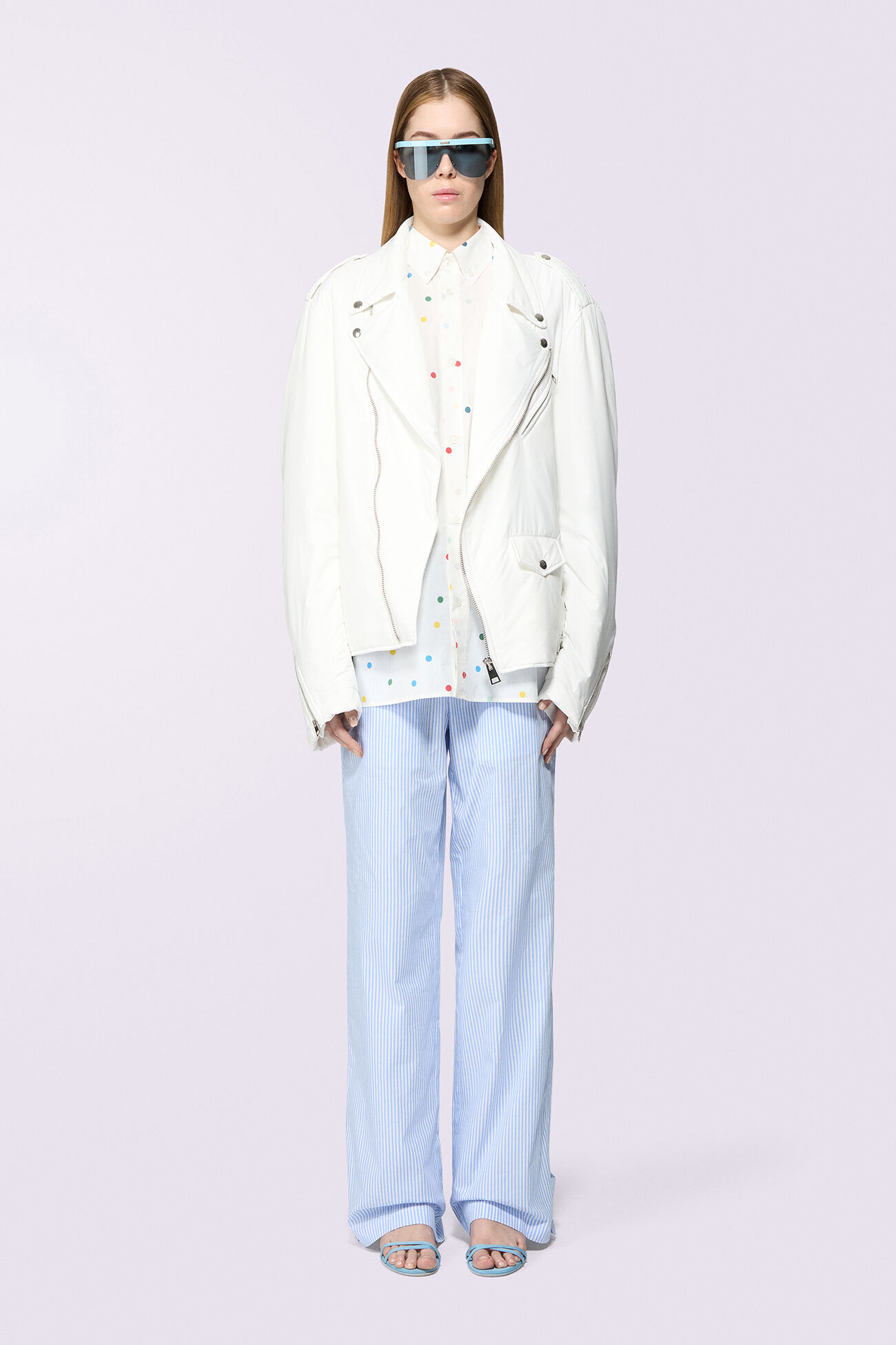 Unisex Logo Stripe Trousers Blue