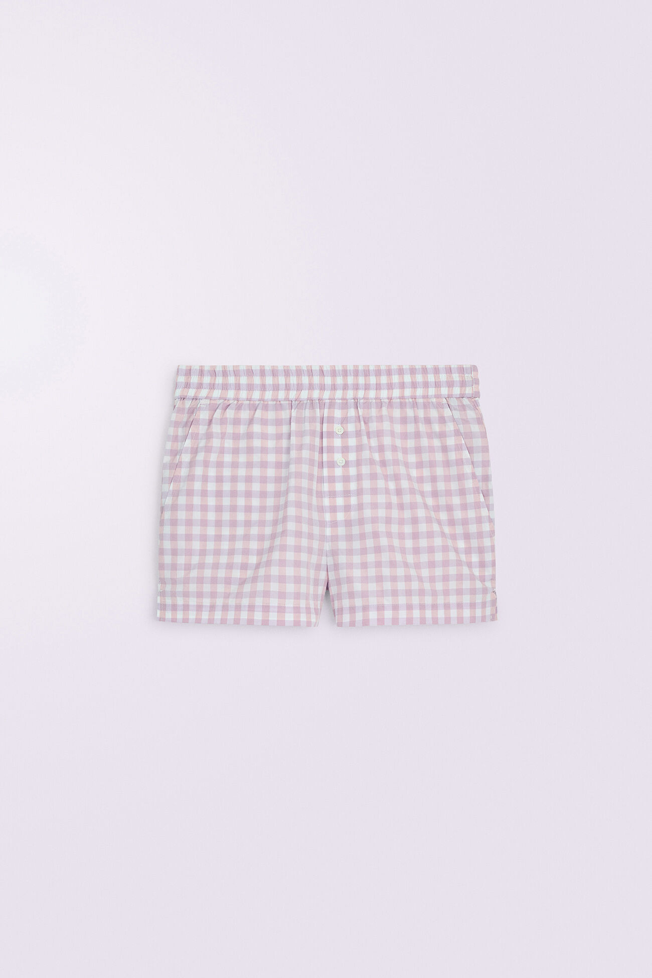 Gingham Logo Shorts Pink