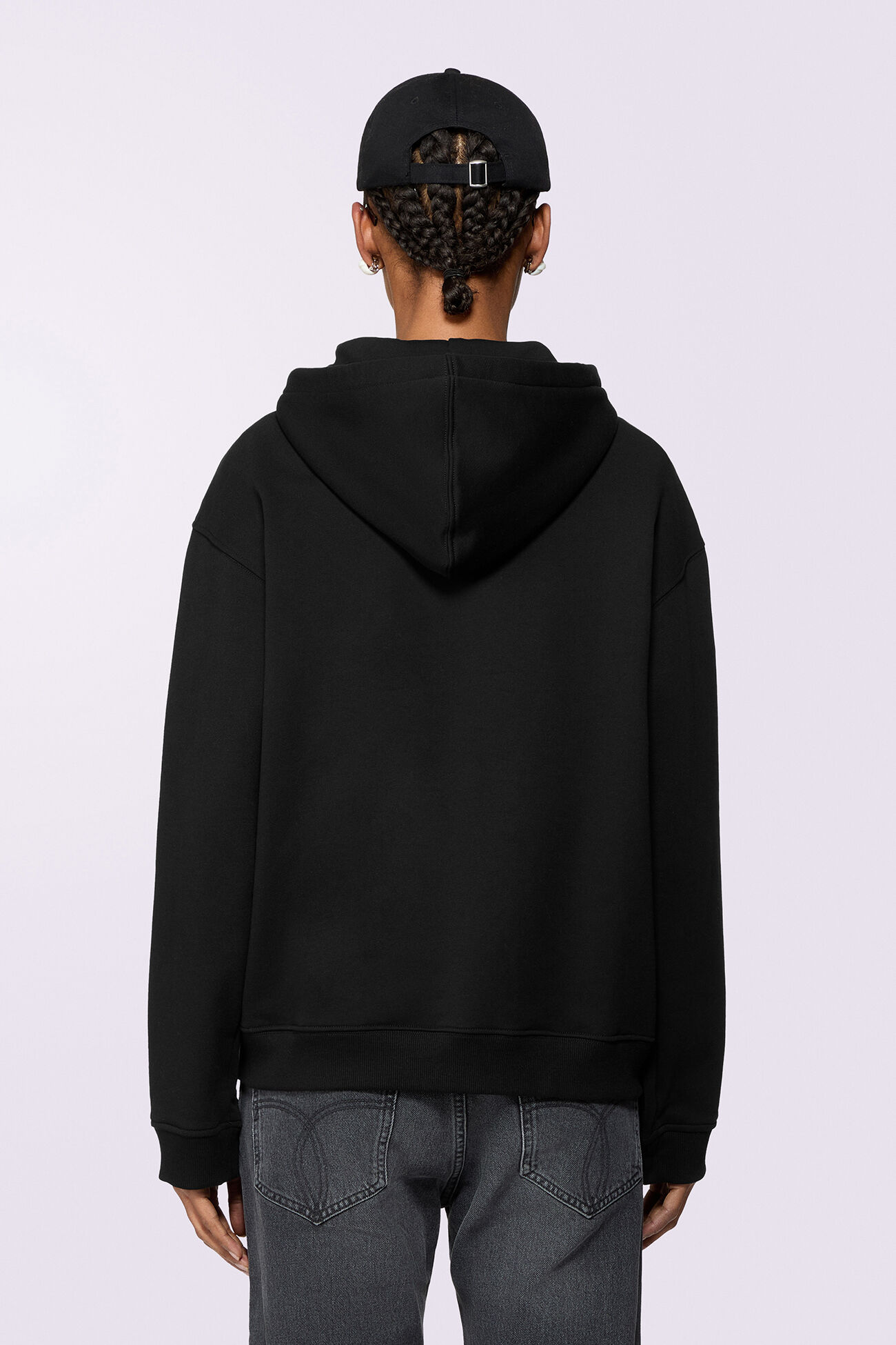 Angels Patch Zip-Up Hoodie Black