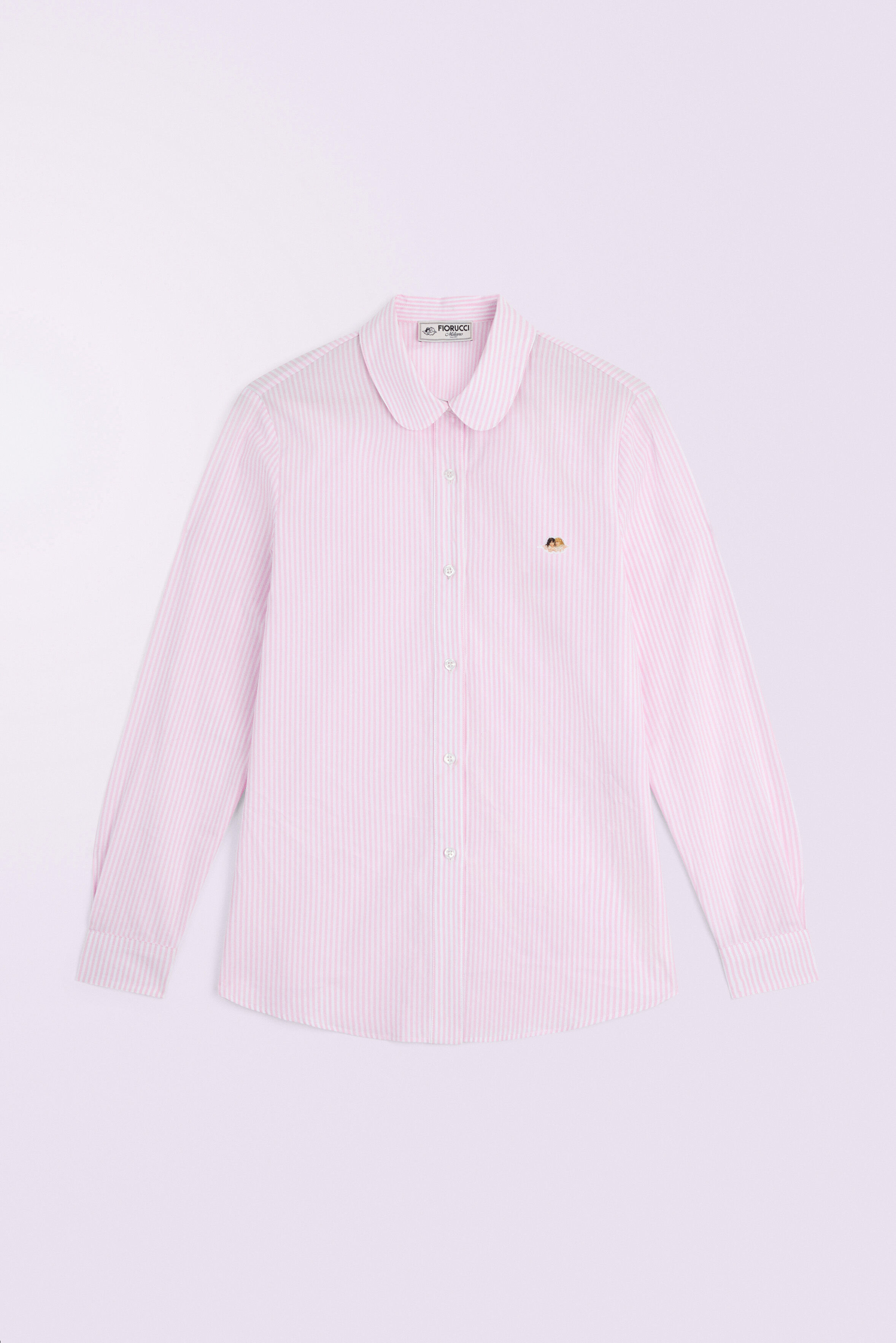 Angels Patch Striped Shirt Pink