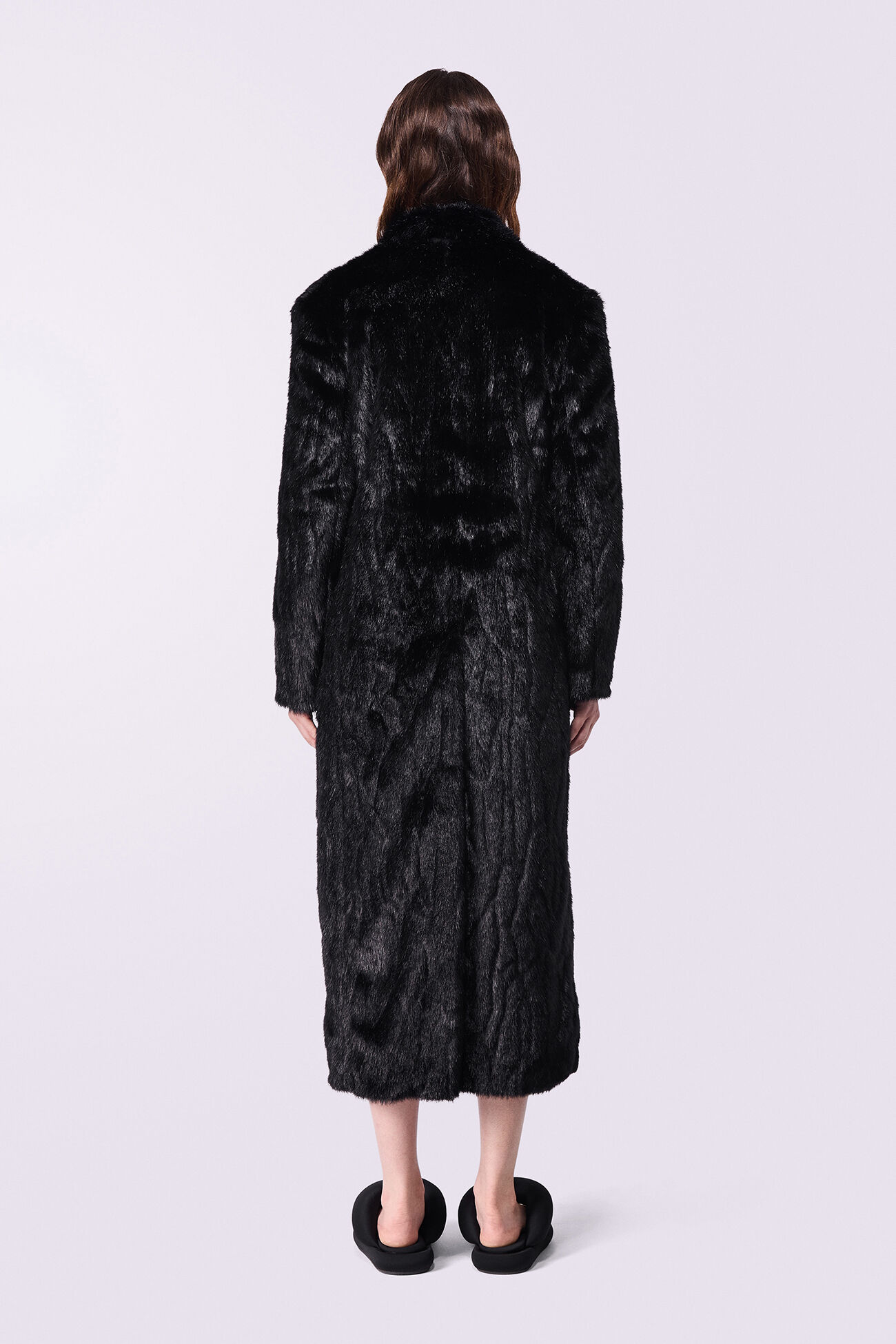 Faux Fur Coat Black