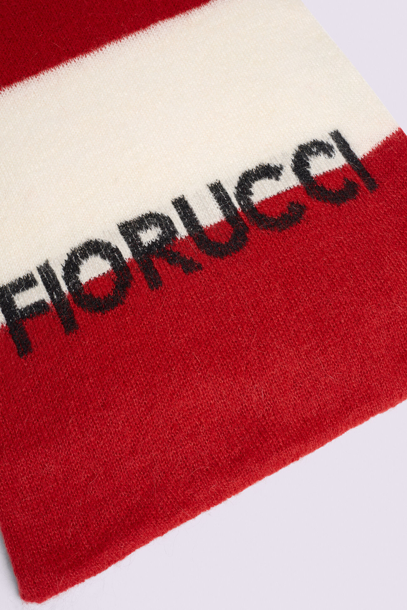 Stripe Logo Scarf Red