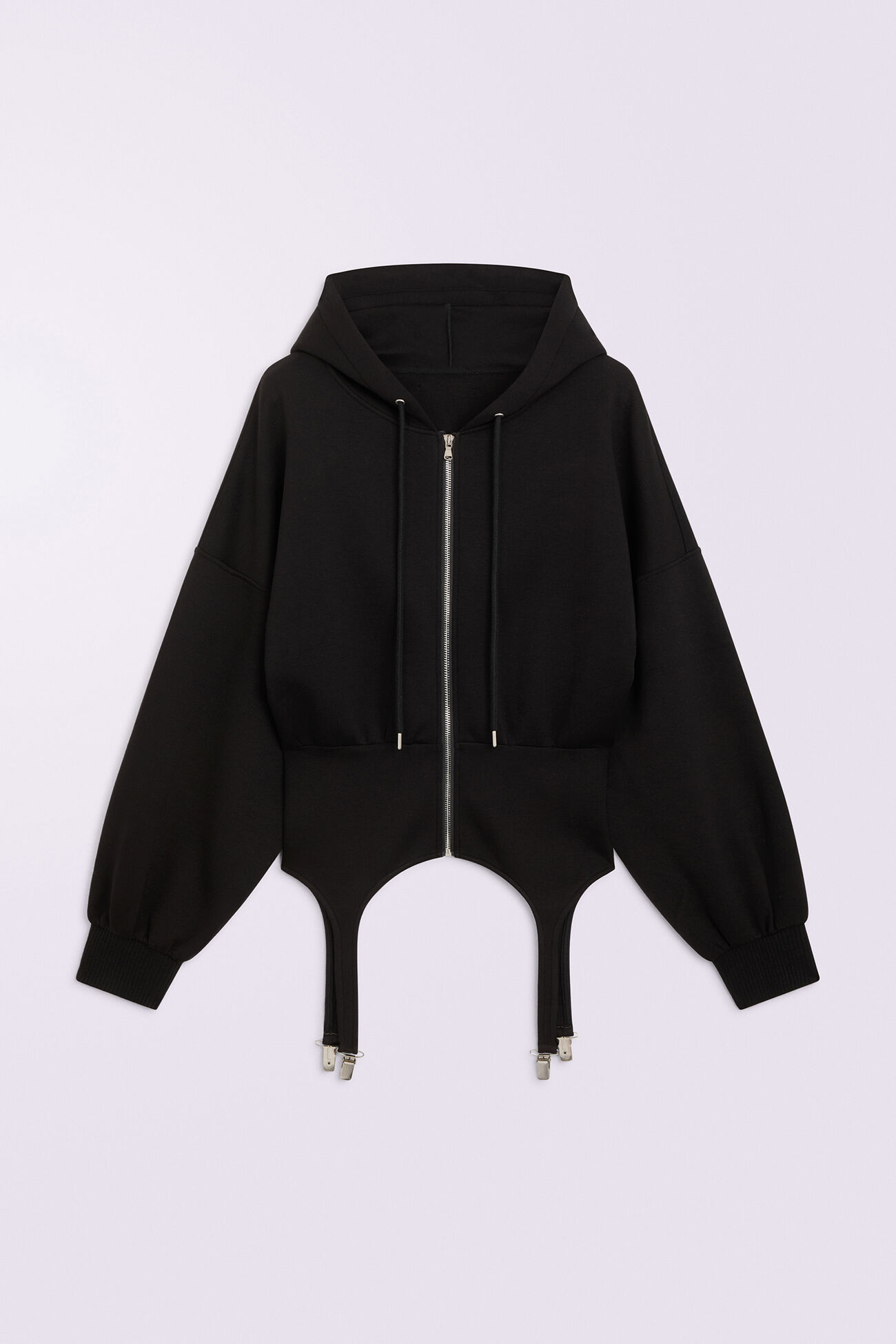 Neoprene Suspender Hoodie Black