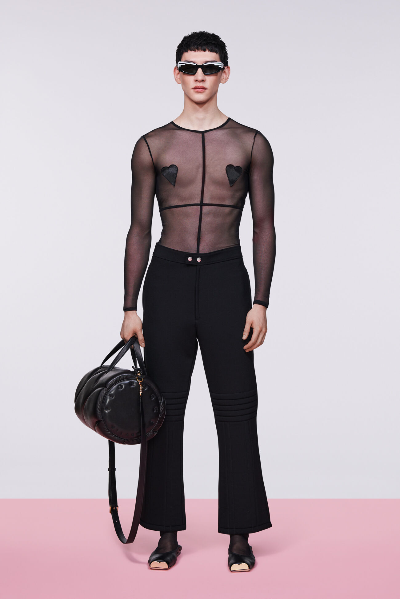 Tulle Heart Top Black