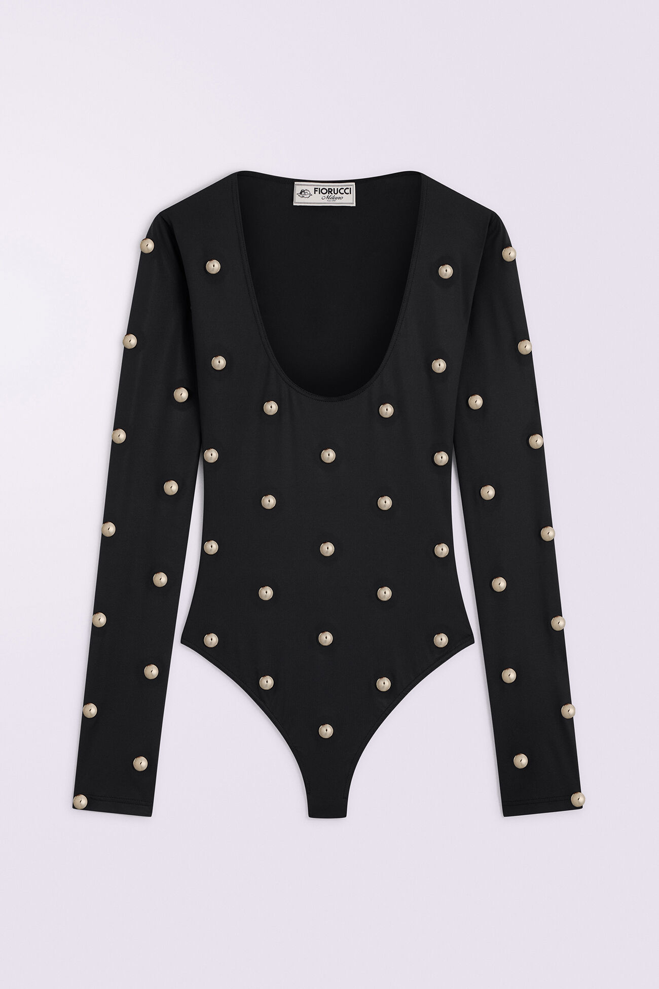 Stud Bodysuit Black