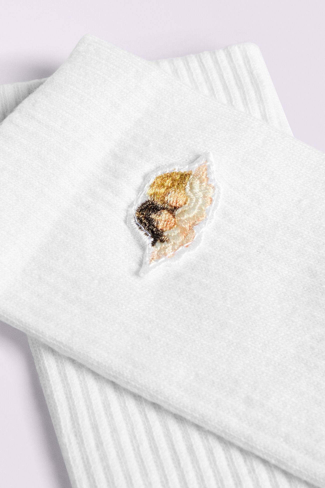 Angels Patch Socks White