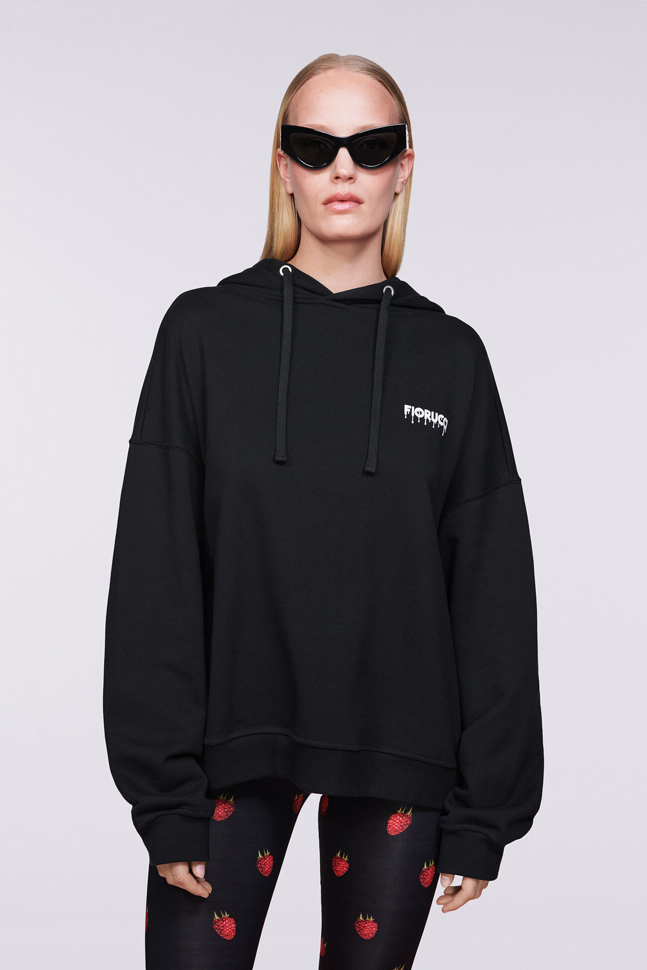 Unisex Melted Logo Hoodie Black