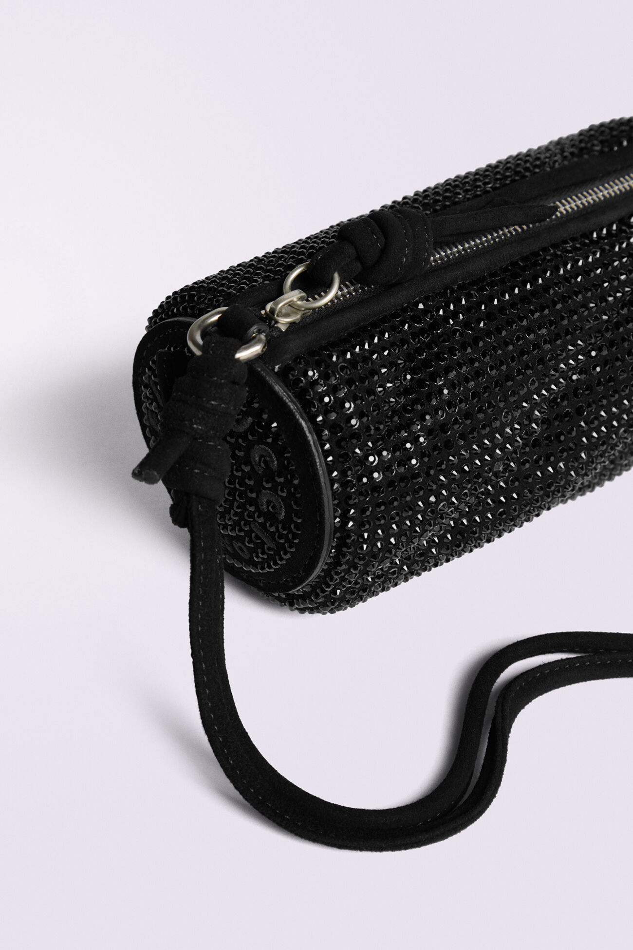 Mella Rhinestone Micro Bag Black