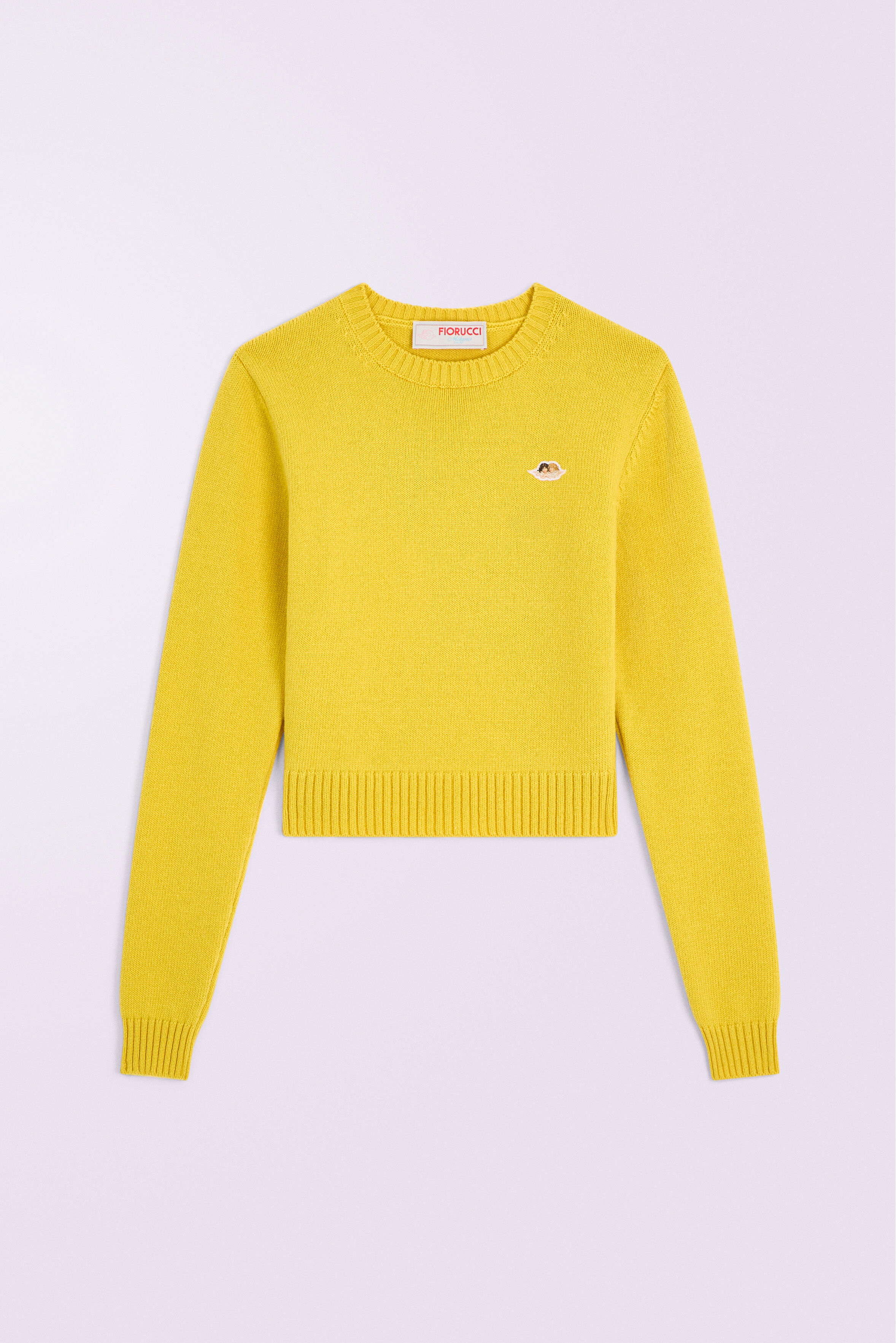 Angels Patch Crop Jumper Yellow
