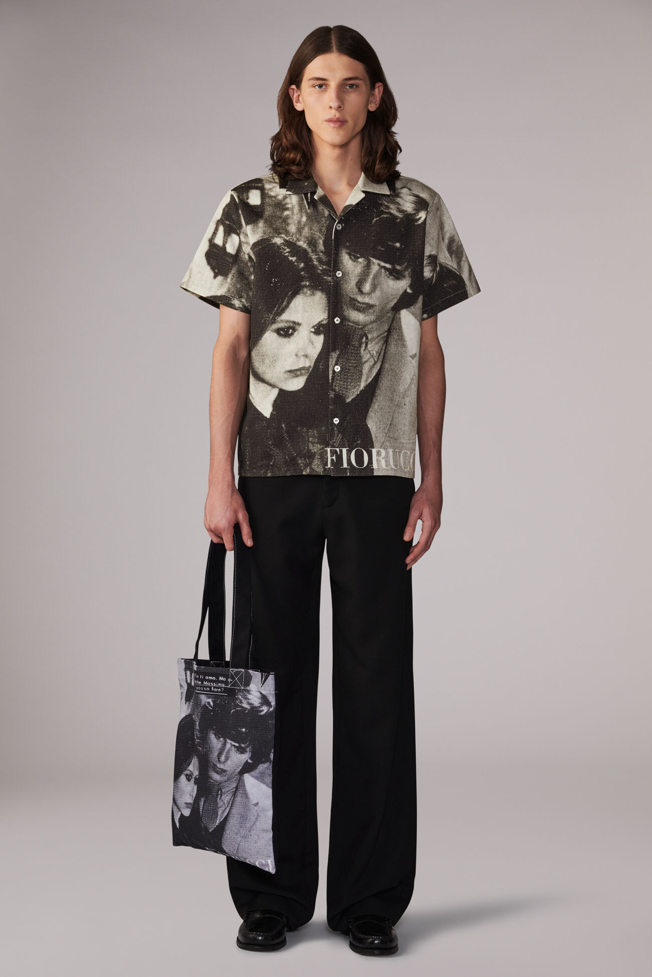 Massimo Bowling Shirt Grey