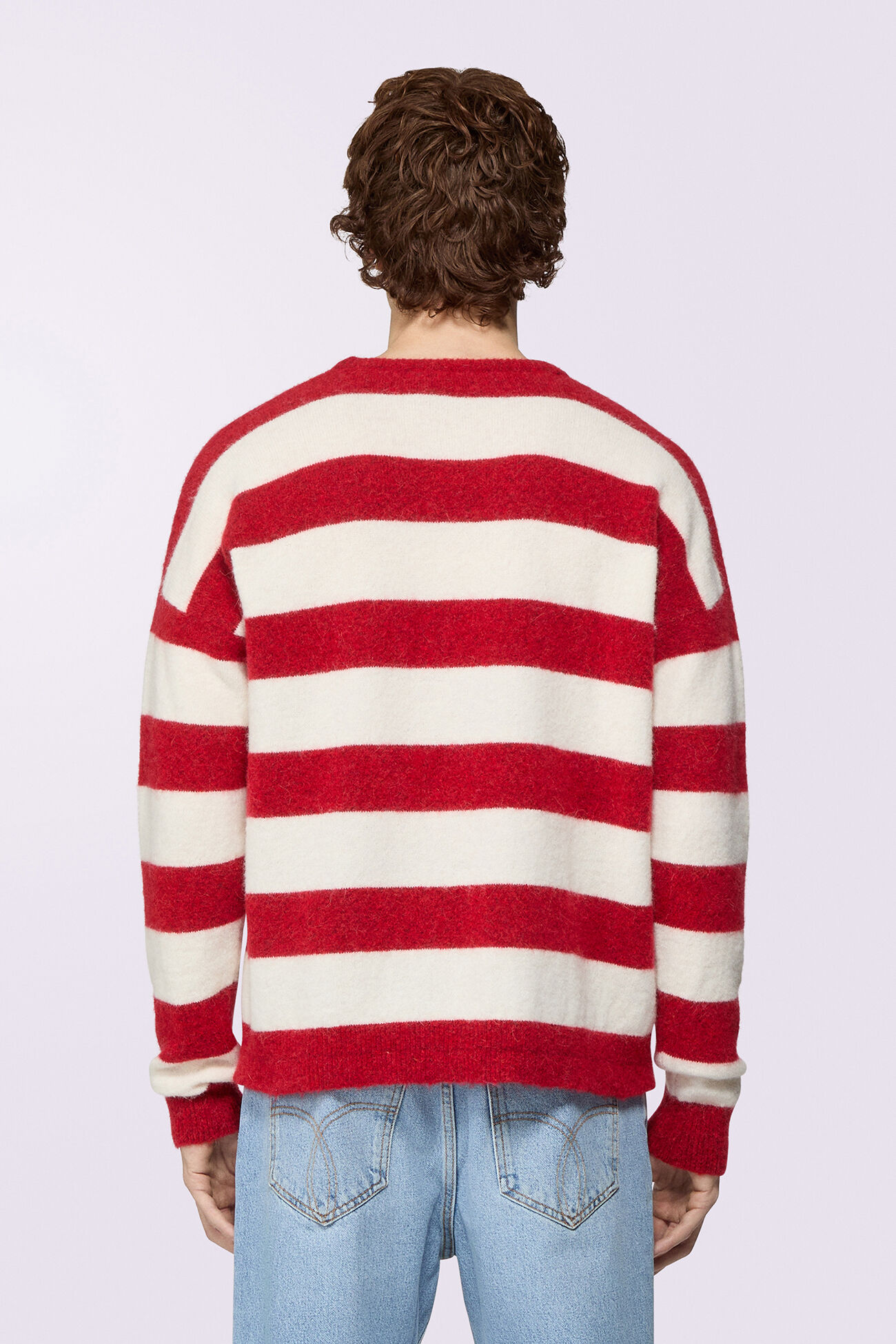 Stripe Knit Jumper Red