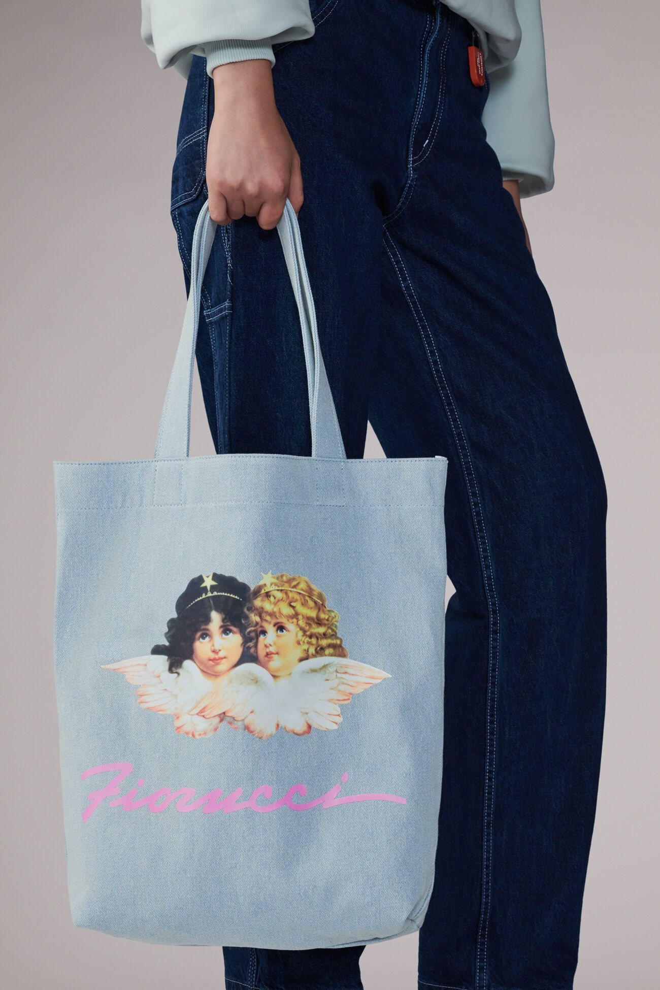 Angels Squiggle Logo Tote Bag Blue