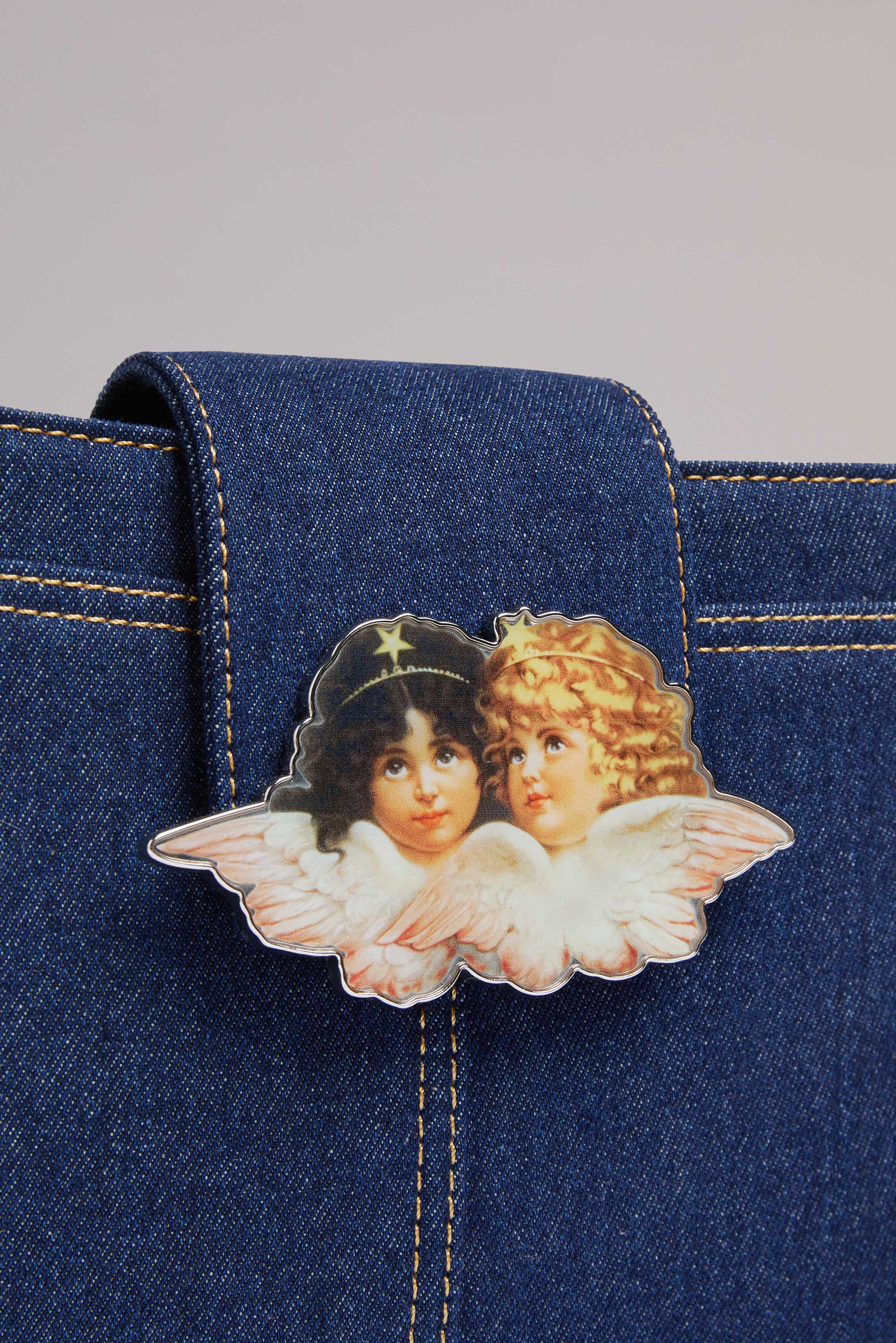 Angels Clasp Shoulder Bag Mid Wash