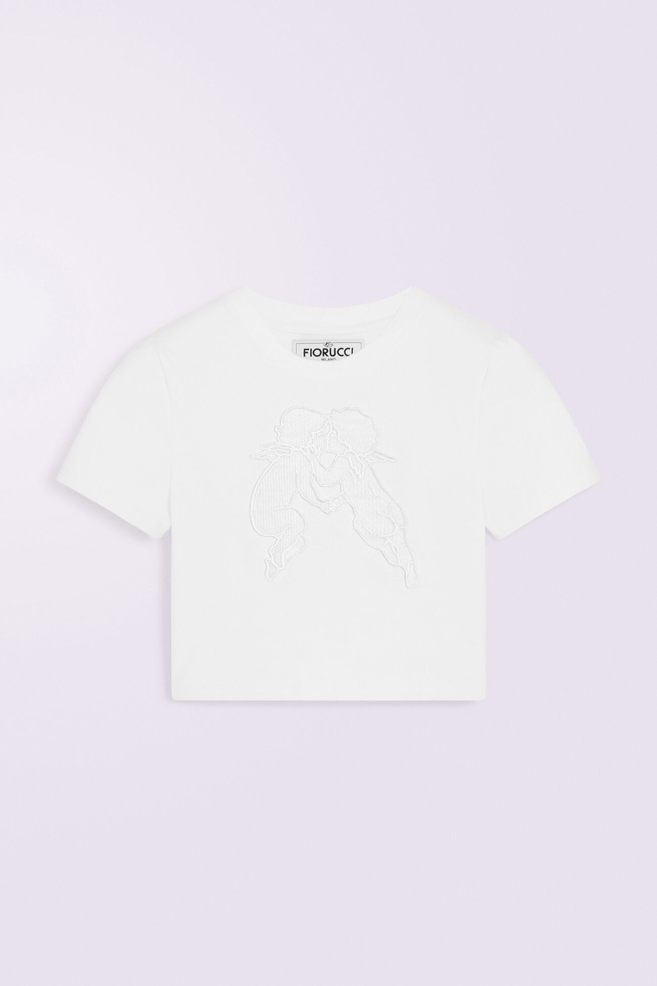 Kissing Angels Crop T-Shirt White