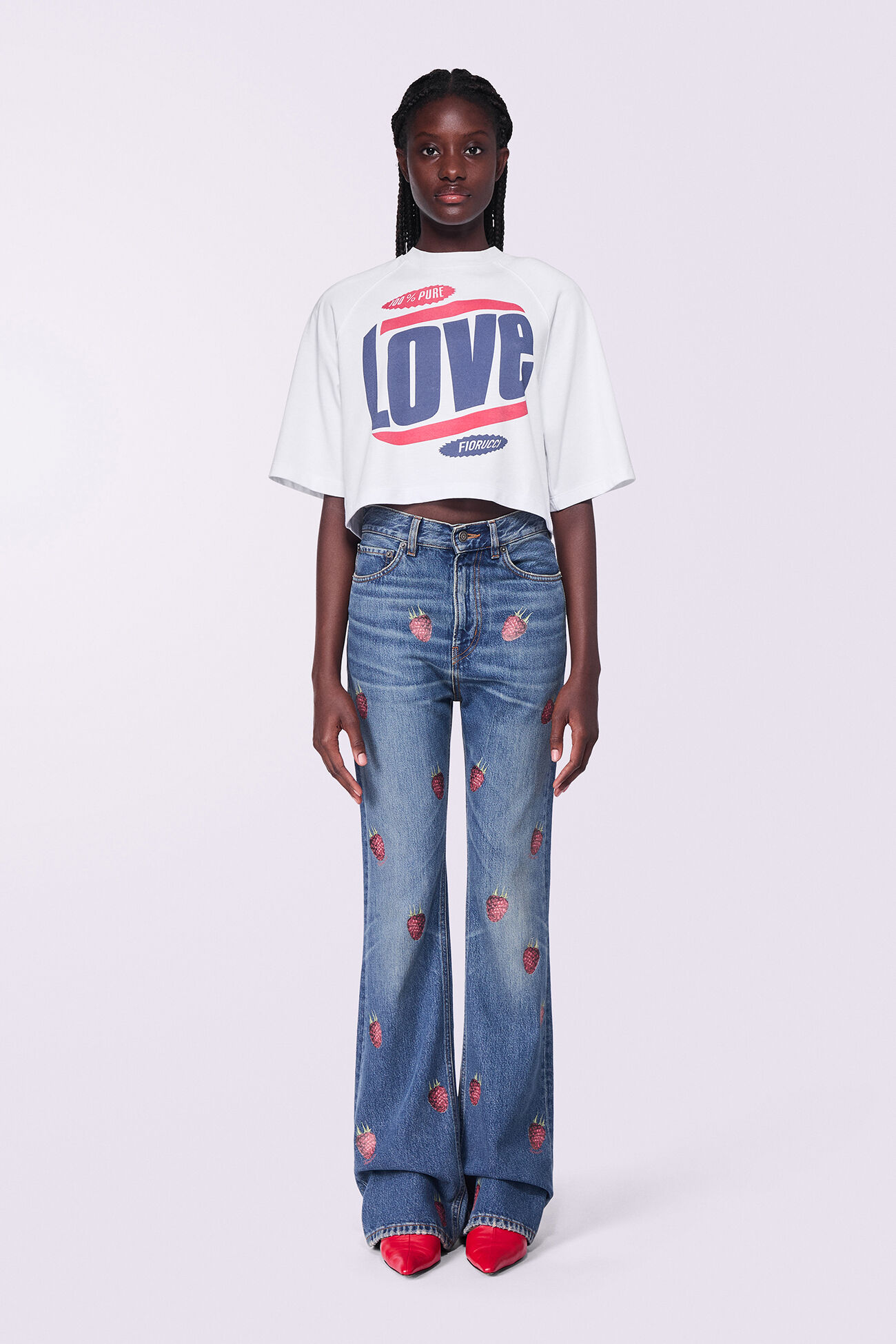 Love Graphic Crop T-Shirt White
