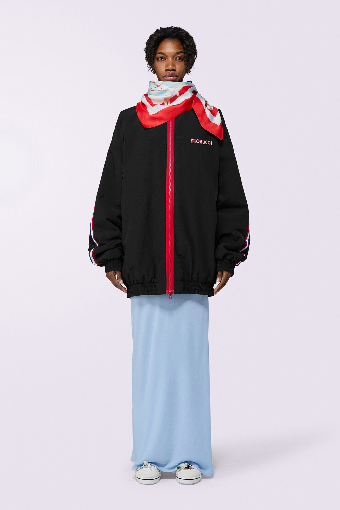 Hot Winter Tricolor Stripe Jacket Black