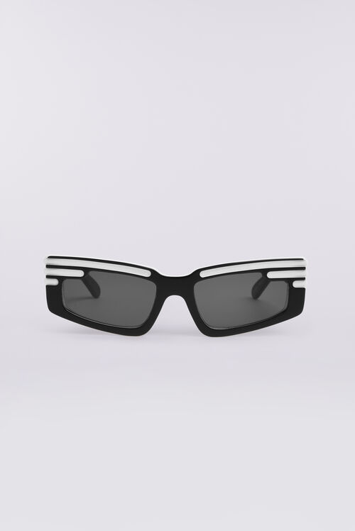Rectangular Wing Sunglasses Black