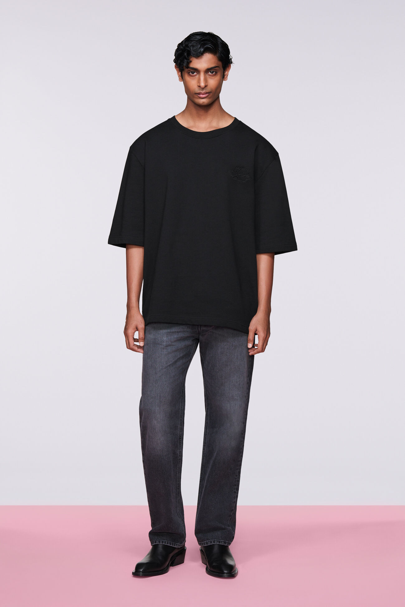 Unisex Angels Oversized Sweatshirt Black