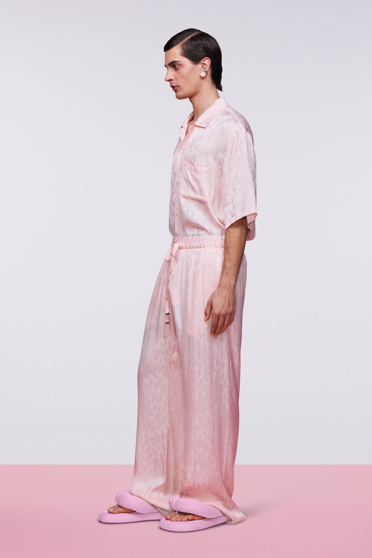 Banimalier Jacquard Trousers Pink