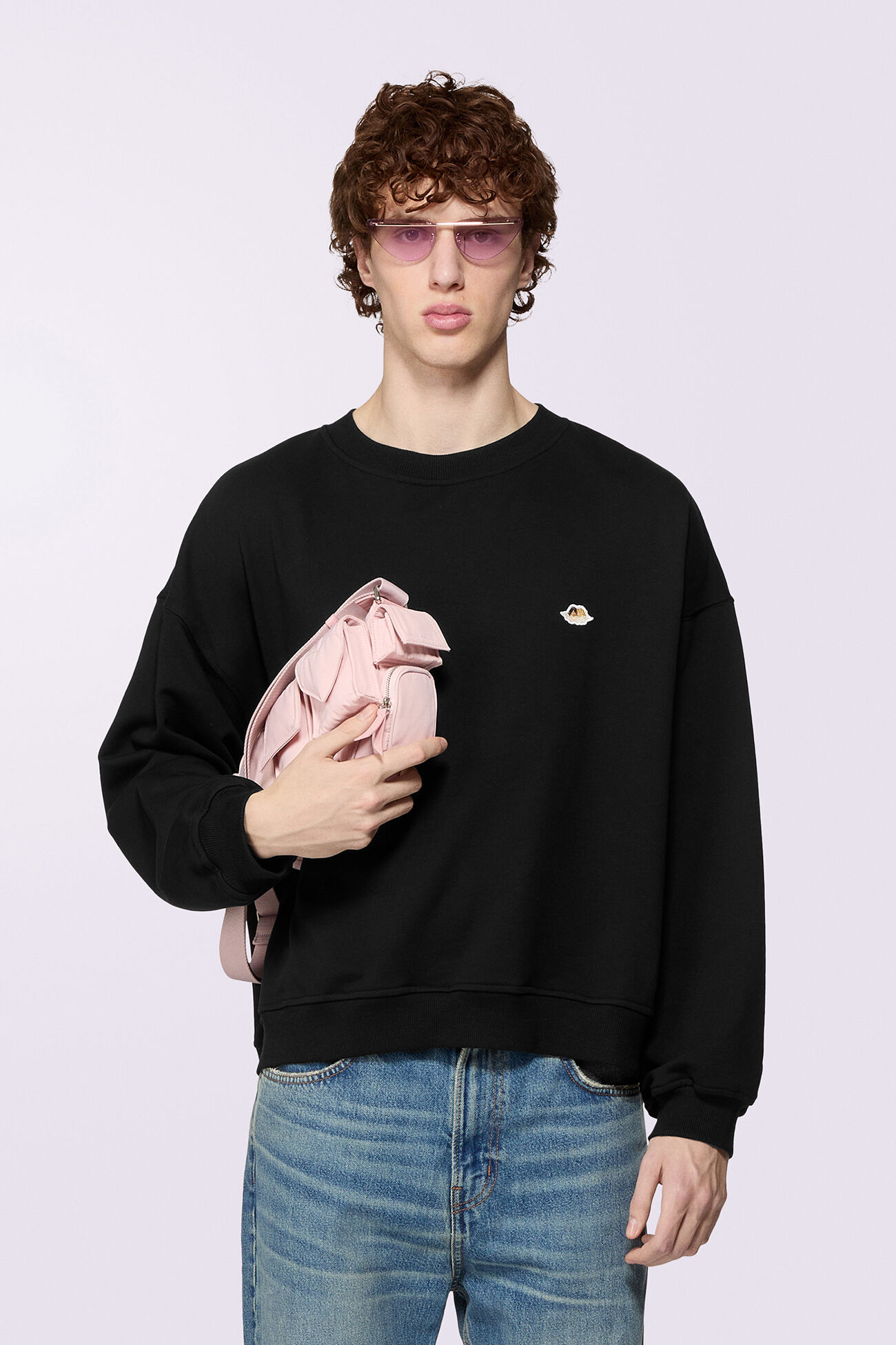 Unisex Angels Patch Sweatshirt Black
