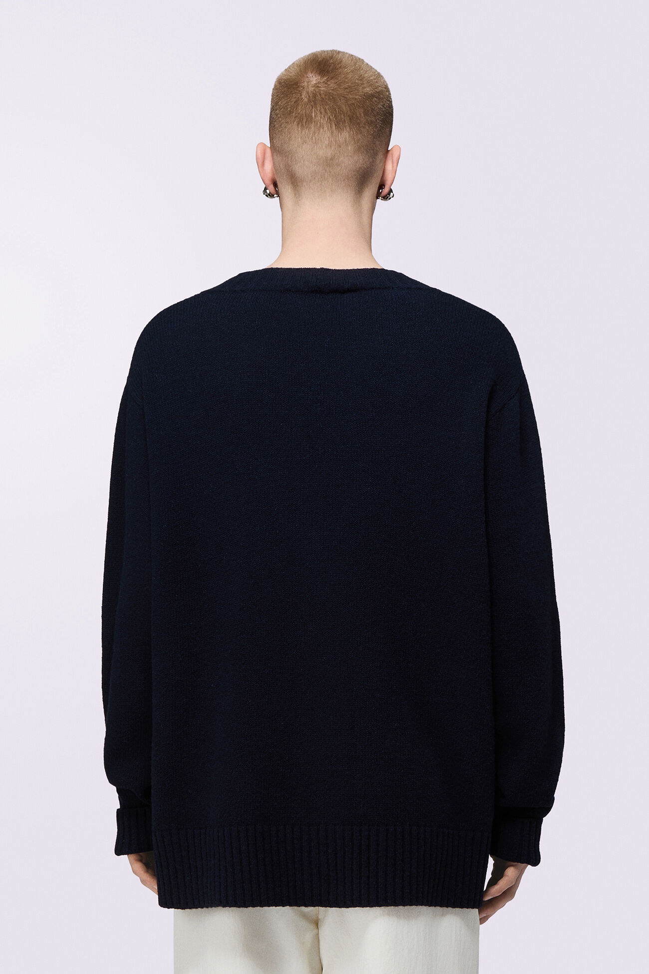 Angels Patch Oversized Cardigan Navy